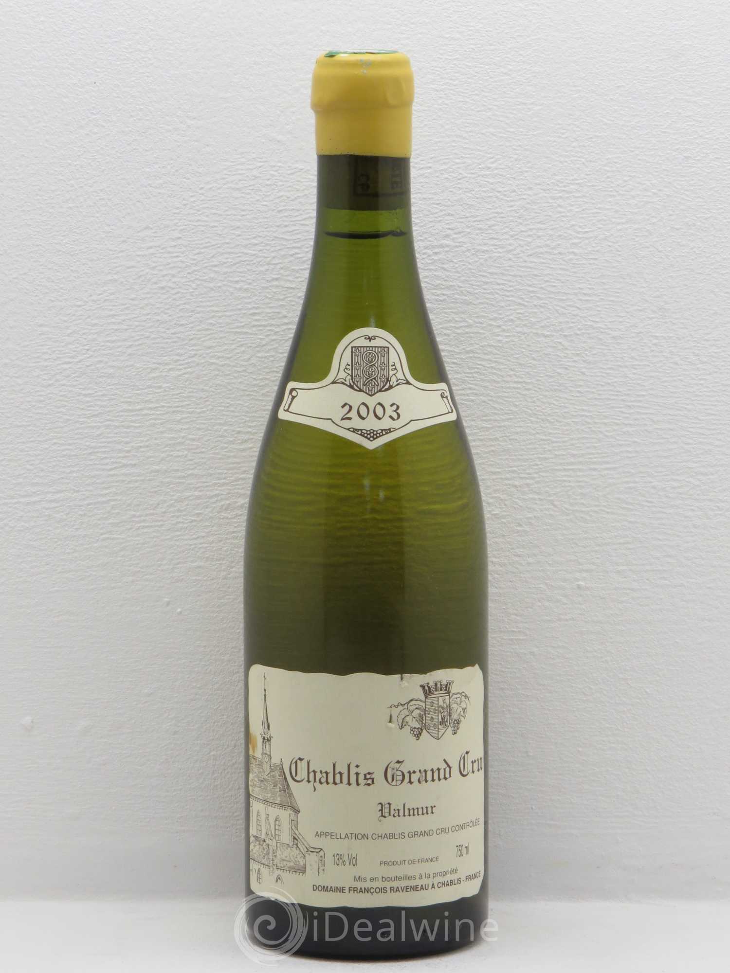 Chablis Grand Cru Valmur Raveneau (Domaine) 2003 - Lot de 1 bouteille - 0