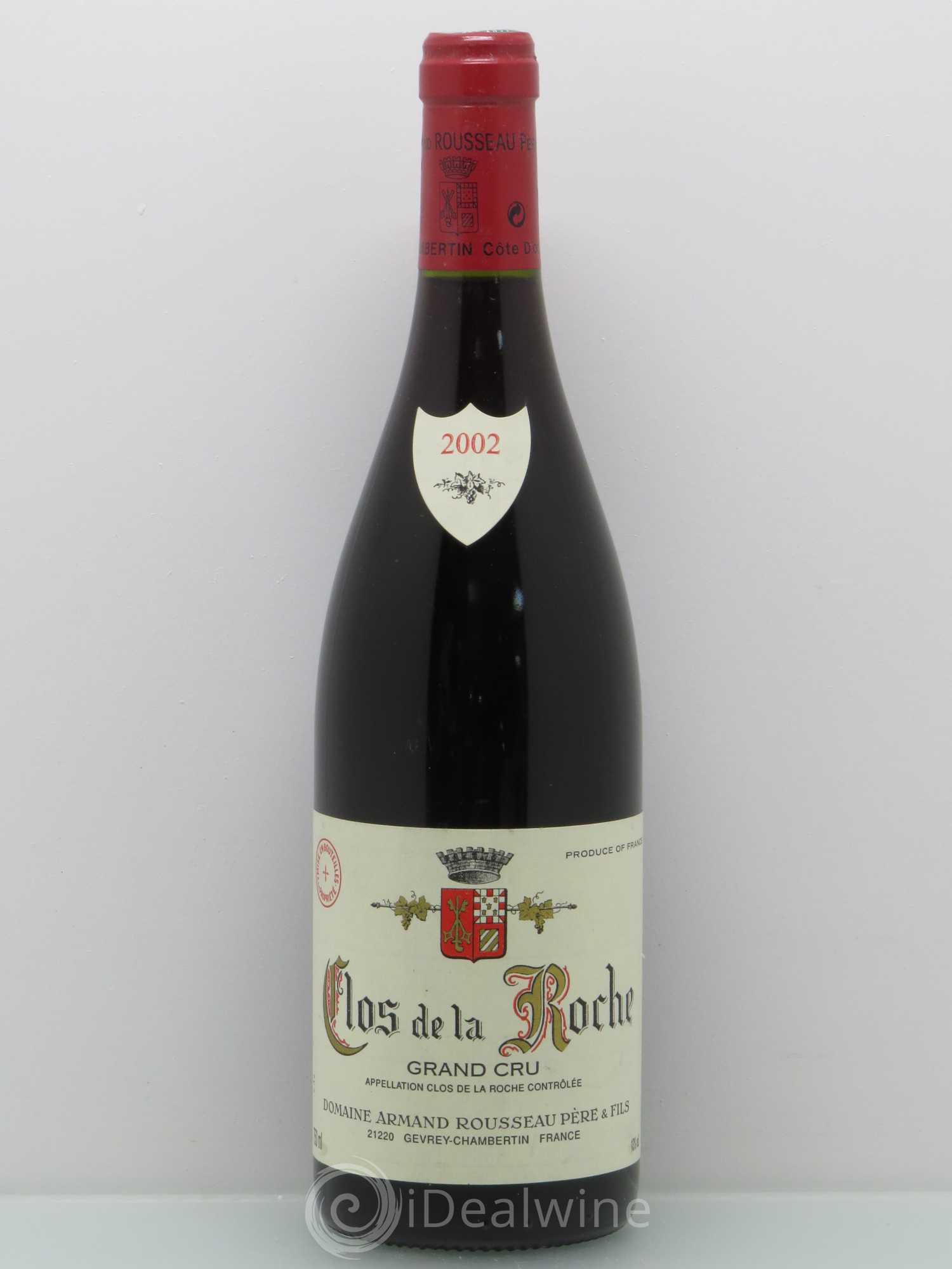 Clos de la Roche Grand Cru Armand Rousseau (Domaine) 2002 - Lot de 1 bouteille - 0