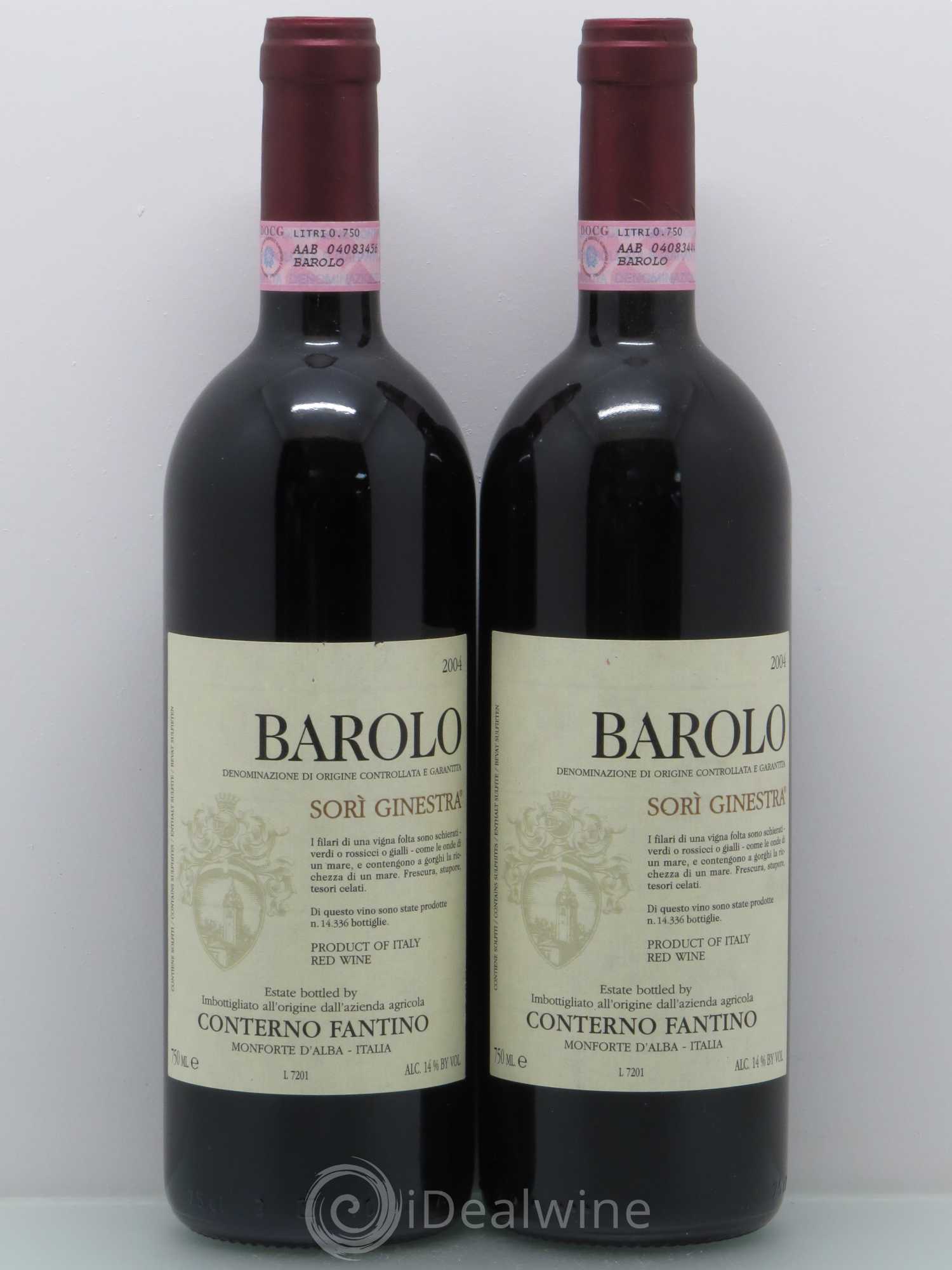 Barolo Sori Ginestra Conterno Fantino 2004 - Posten von 2 Flaschen - 0