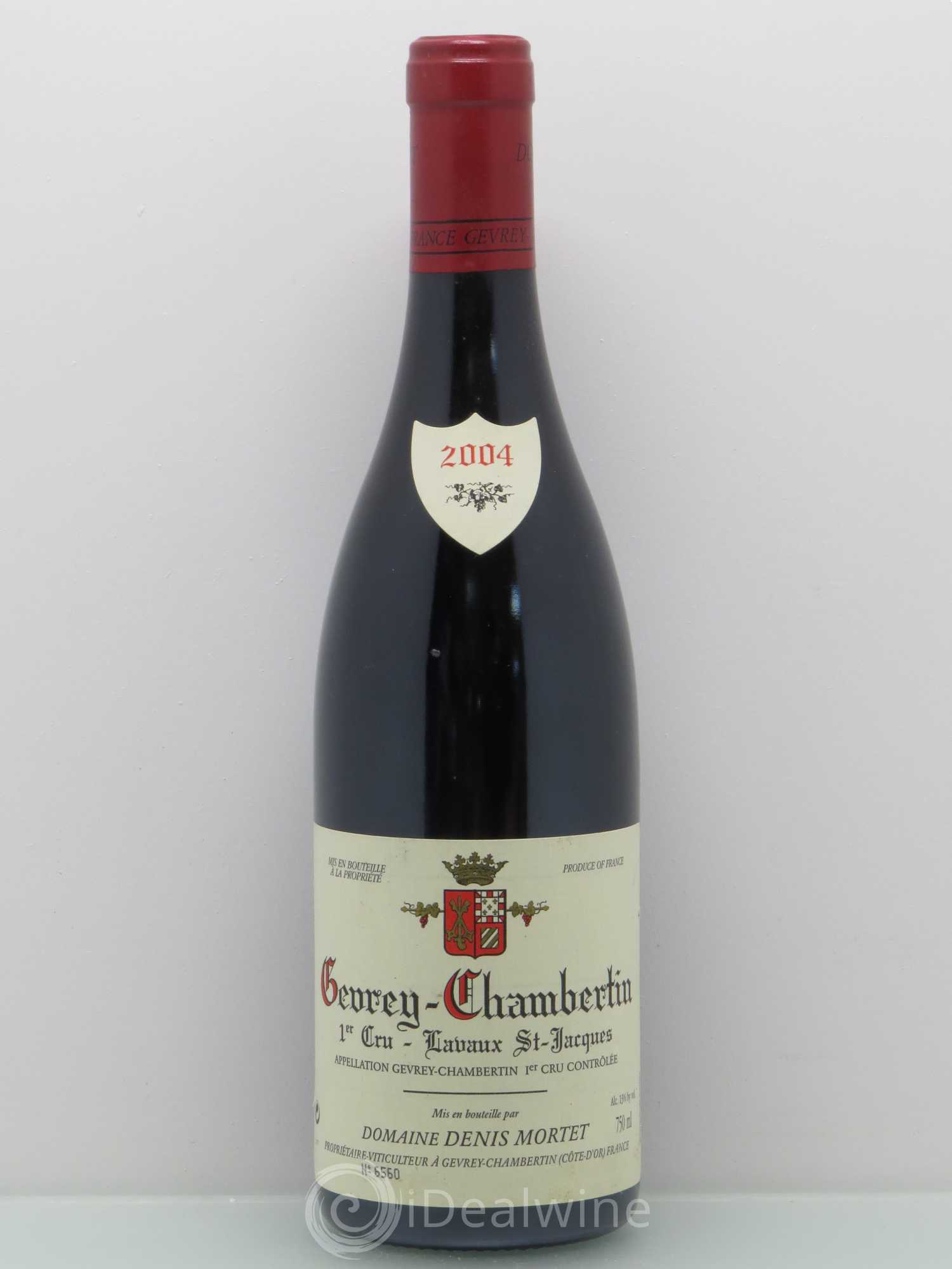 Gevrey-Chambertin 1er Cru Lavaux Saint Jacques Denis Mortet (Domaine) 2004 - Lot de 1 bouteille - 0