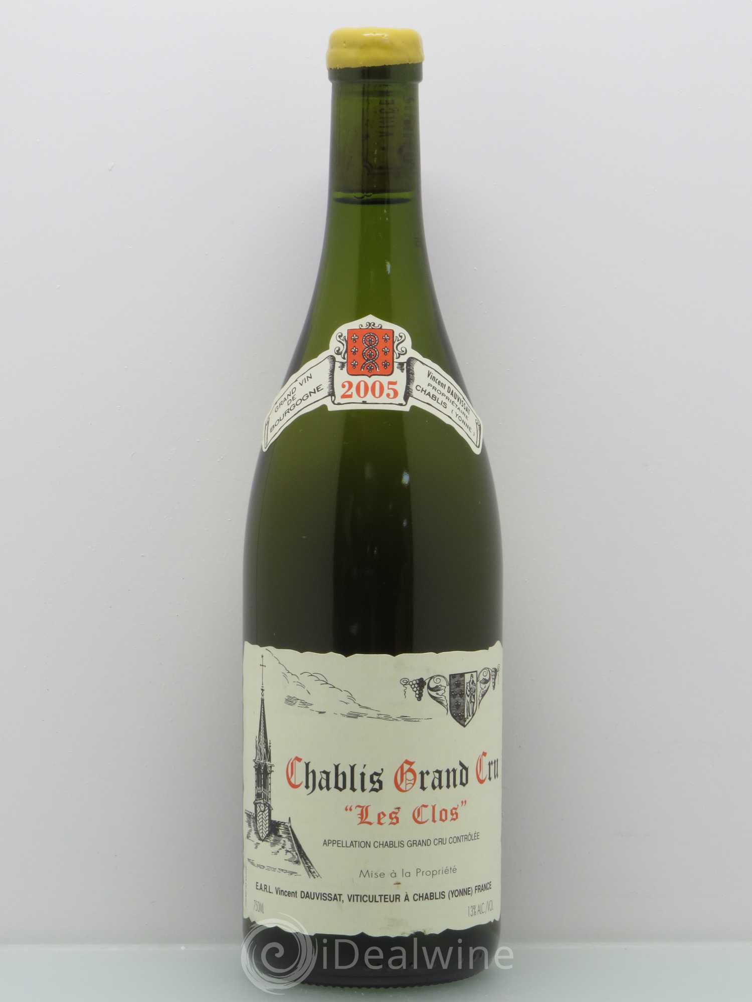 Chablis Grand Cru Les Clos Vincent Dauvissat (Domaine) 2005 - Lot de 1 bouteille - 0
