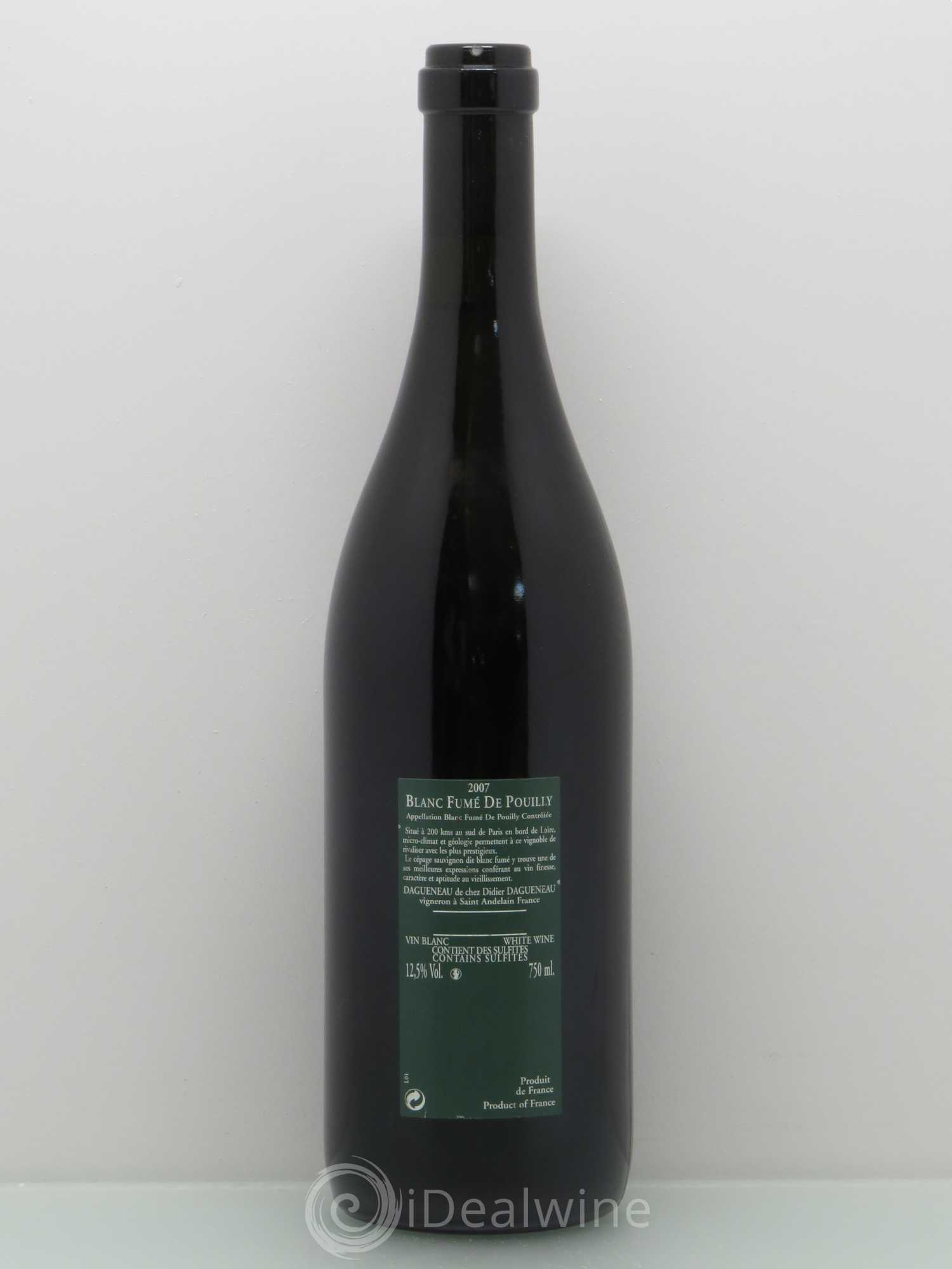 Vin de France (anciennement Pouilly-Fumé) Silex Dagueneau (Domaine Didier - Louis-Benjamin) 2007 - Lot de 1 bouteille - 1