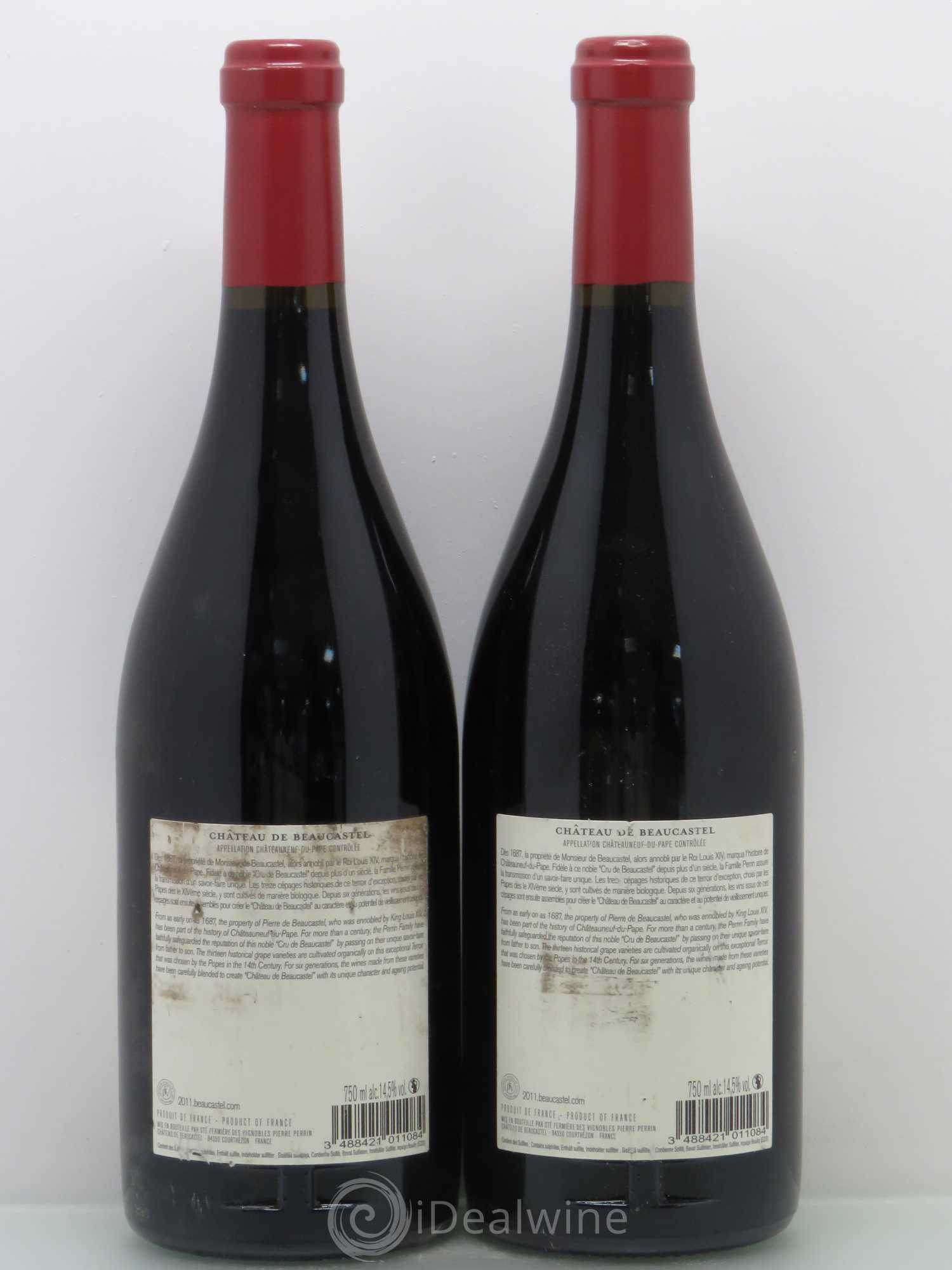 Châteauneuf-du-Pape Château de Beaucastel Famille Perrin 2011 - Lot de 2 bouteilles - 1