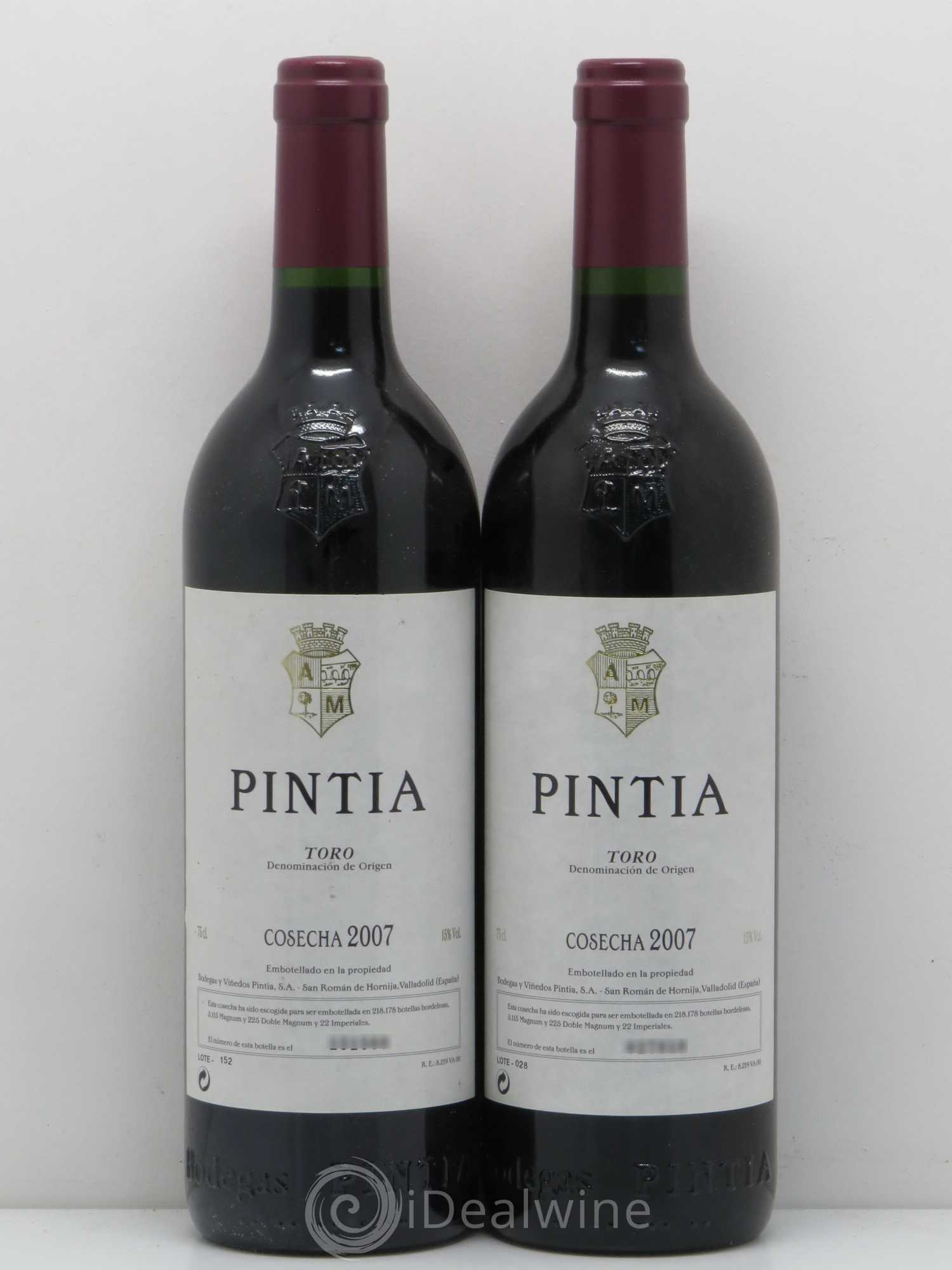Toro DO Vega Sicilia Pintia Famille Alvarez 2007 - Lot de 2 bouteilles - 0