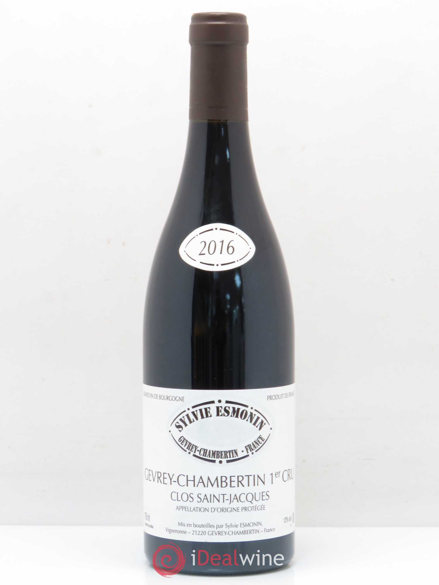 Gevrey-Chambertin 1er Cru Clos Saint Jacques Sylvie Esmonin 2016 - Lot de 1 bouteille - 0