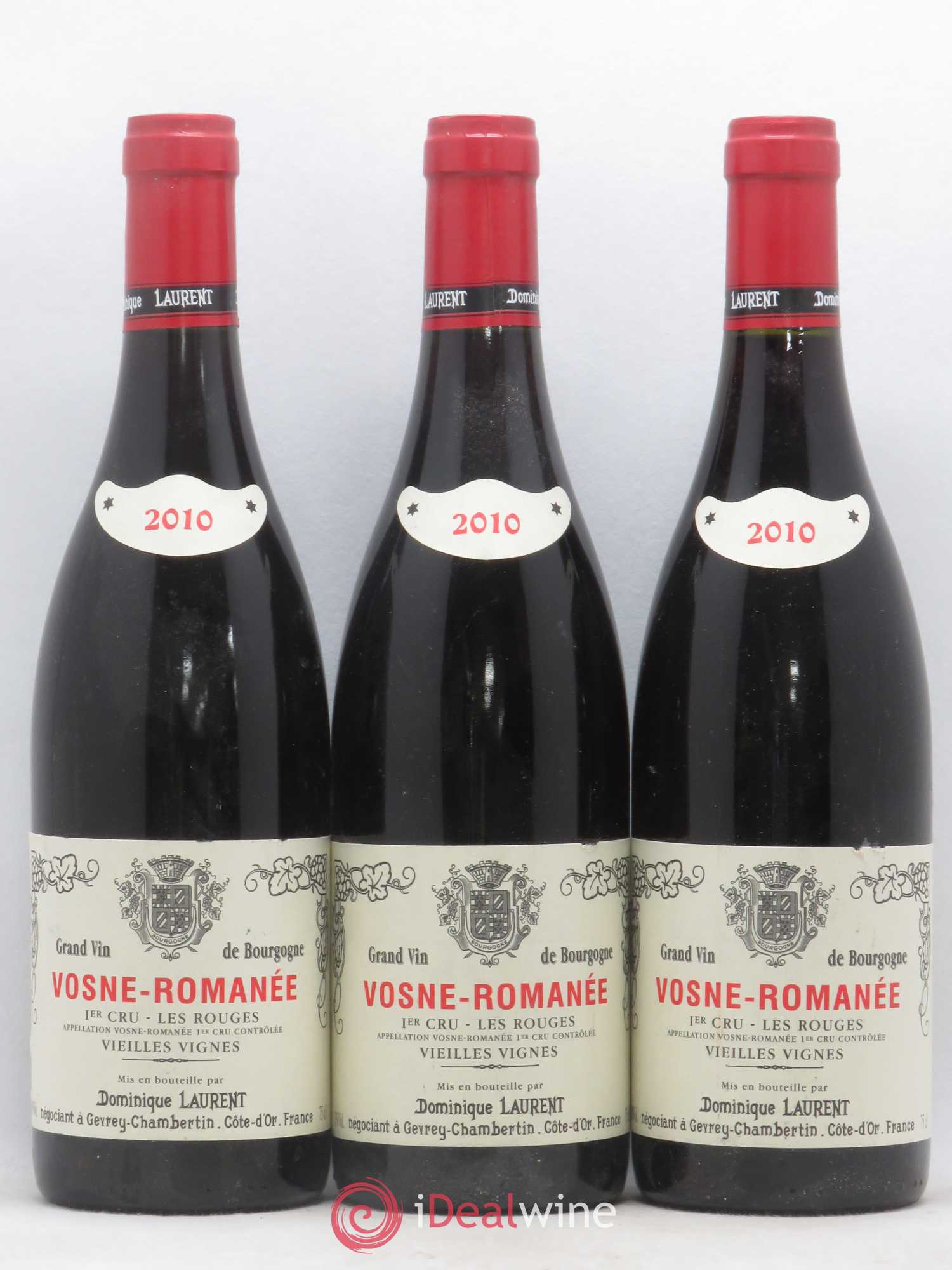 Vosne-Romanée 1er Cru Les Rouges Dominique Laurent 2010 - Lotto di 3 bottiglie - 0