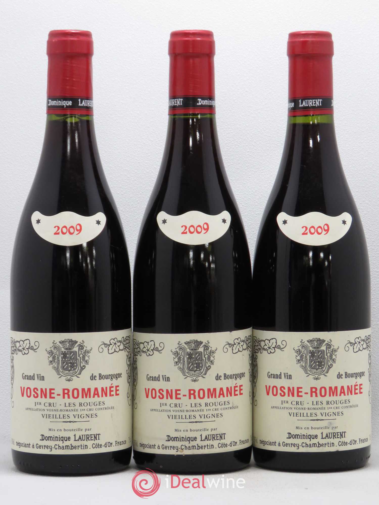 Vosne-Romanée 1er Cru Les Rouges Dominique Laurent 2009 - Lot of 3 bottles - 0
