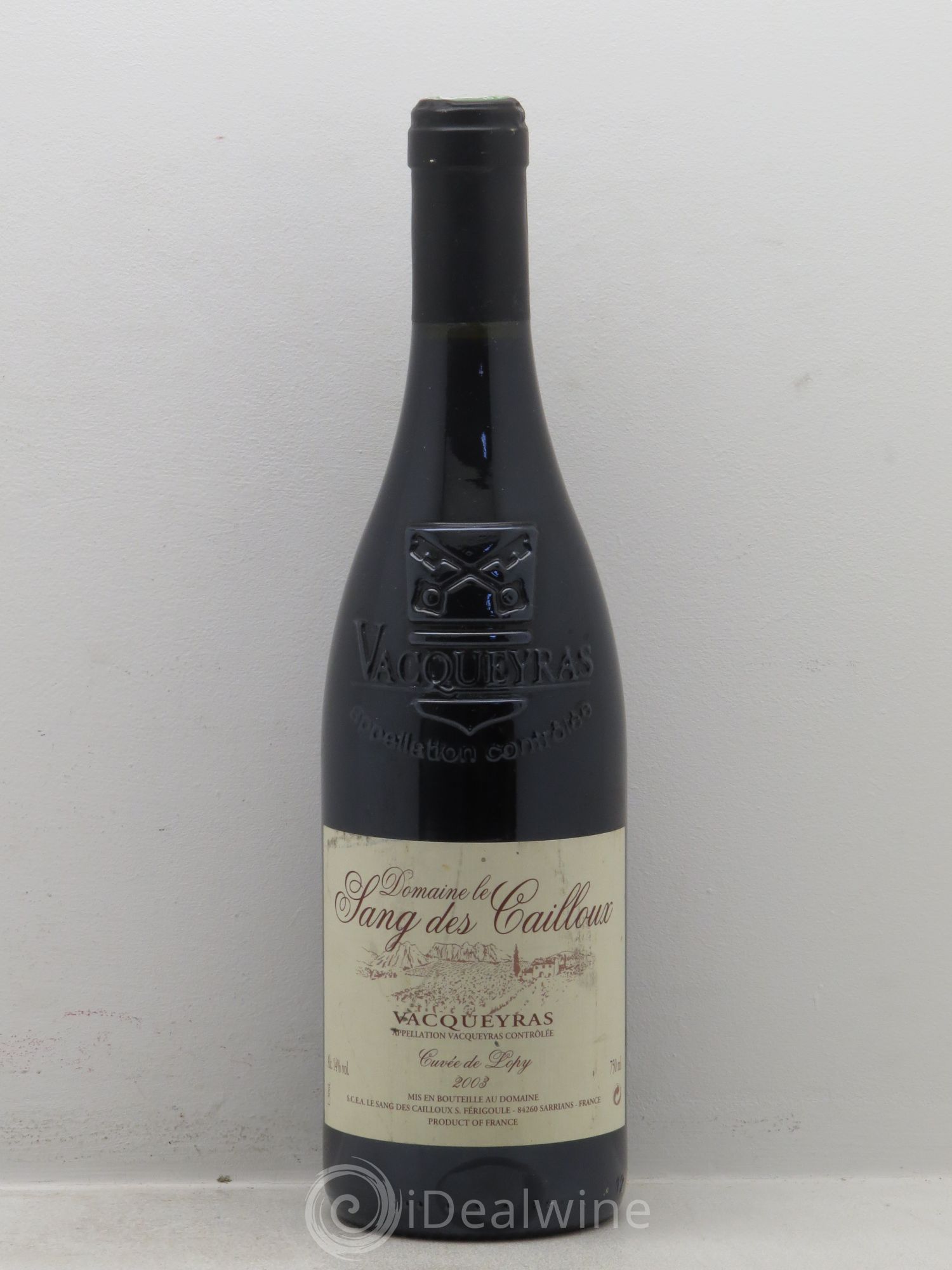 Vacqueyras Cuvée Lopy Domaine du Sang des Cailloux 2003 - Posten von 1 Flasche - 0