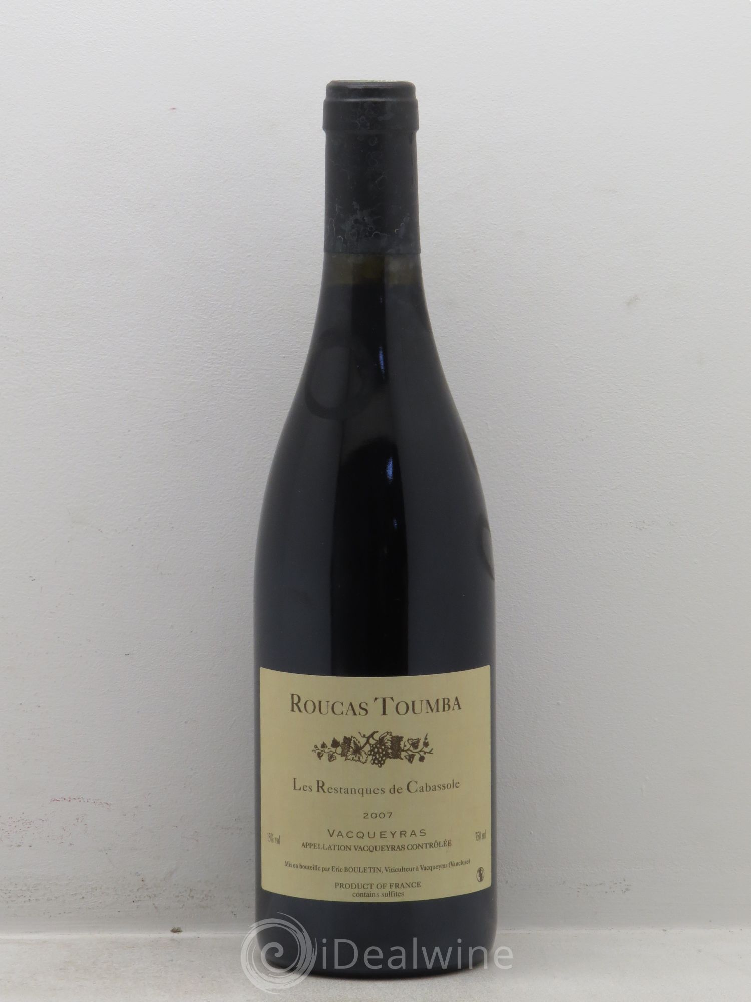 Vacqueyras Les Restanques de Cabassole Roucas Toumba 2007 - Lot de 1 bouteille - 0
