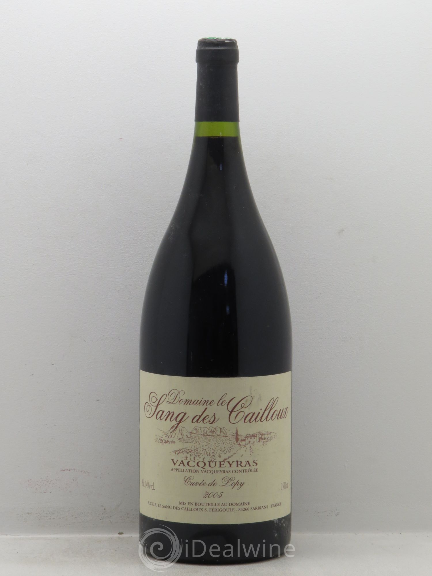 Vacqueyras Cuvée Lopy Domaine du Sang des Cailloux 2005 - Posten von 1 Magnum - 0