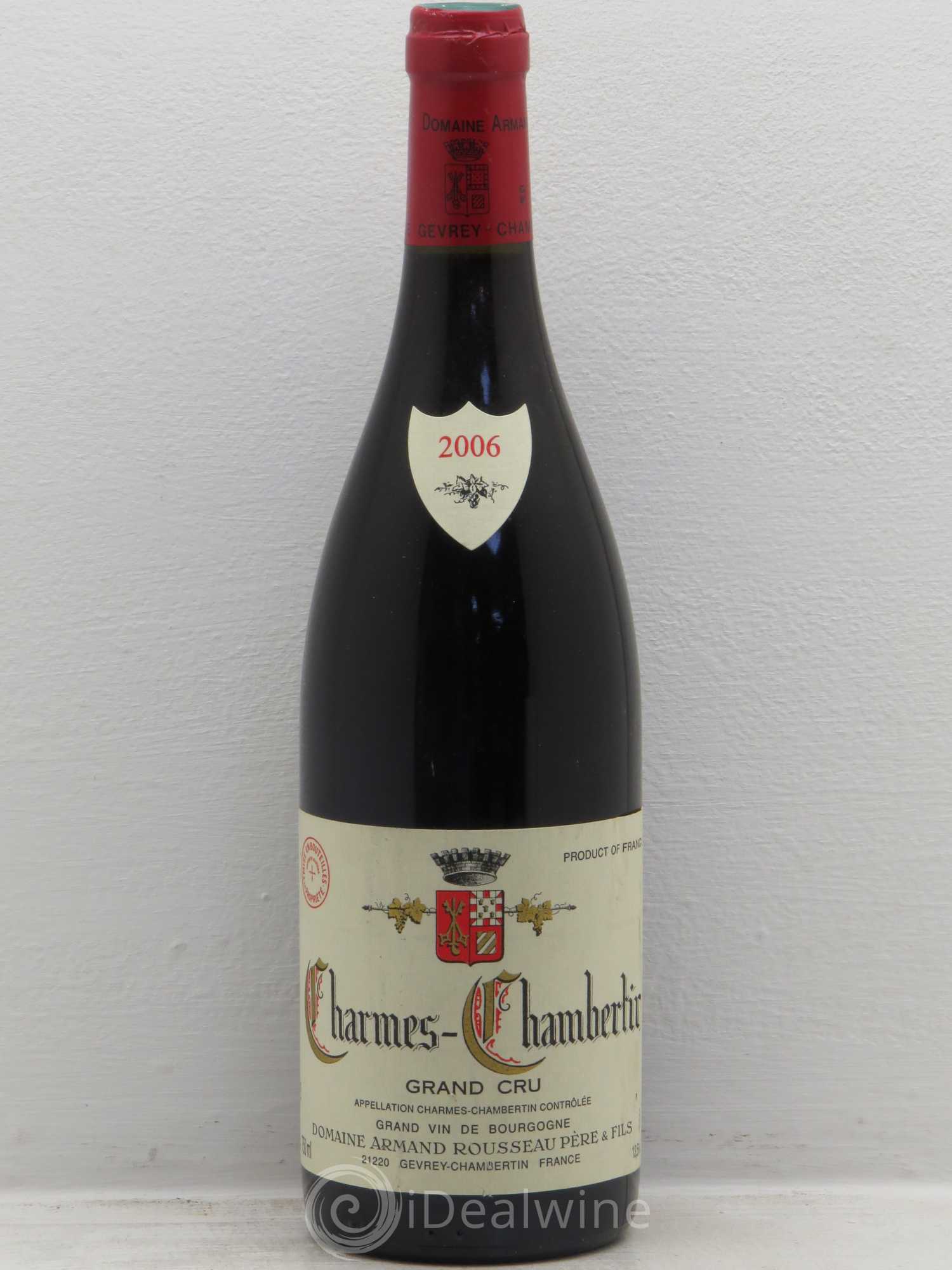 Charmes-Chambertin Grand Cru Armand Rousseau (Domaine) 2006 - Lot de 1 bouteille - 0