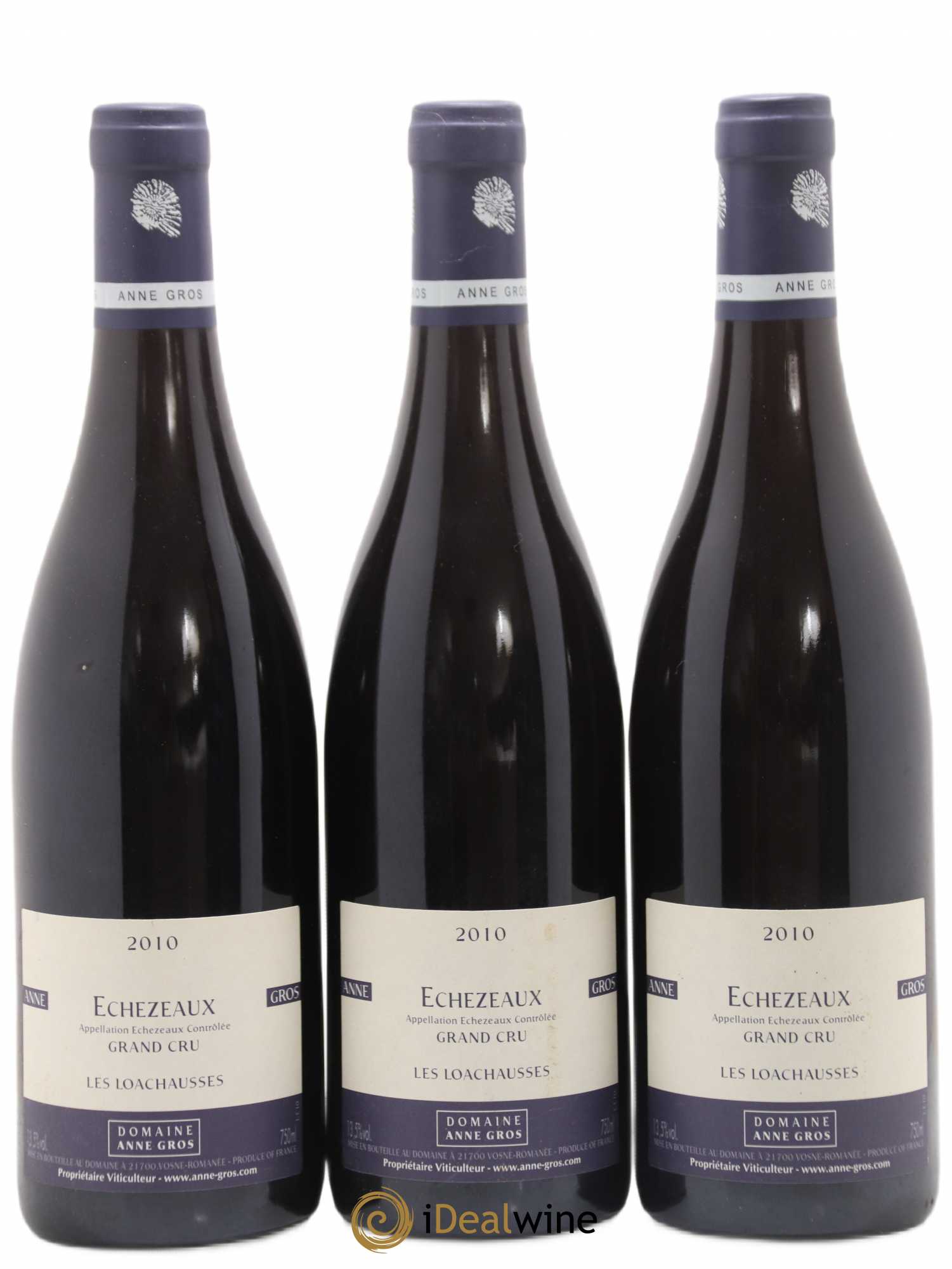 Echezeaux Grand Cru Les Loachausses Anne Gros 2010 - Lot de 3 bouteilles - 0