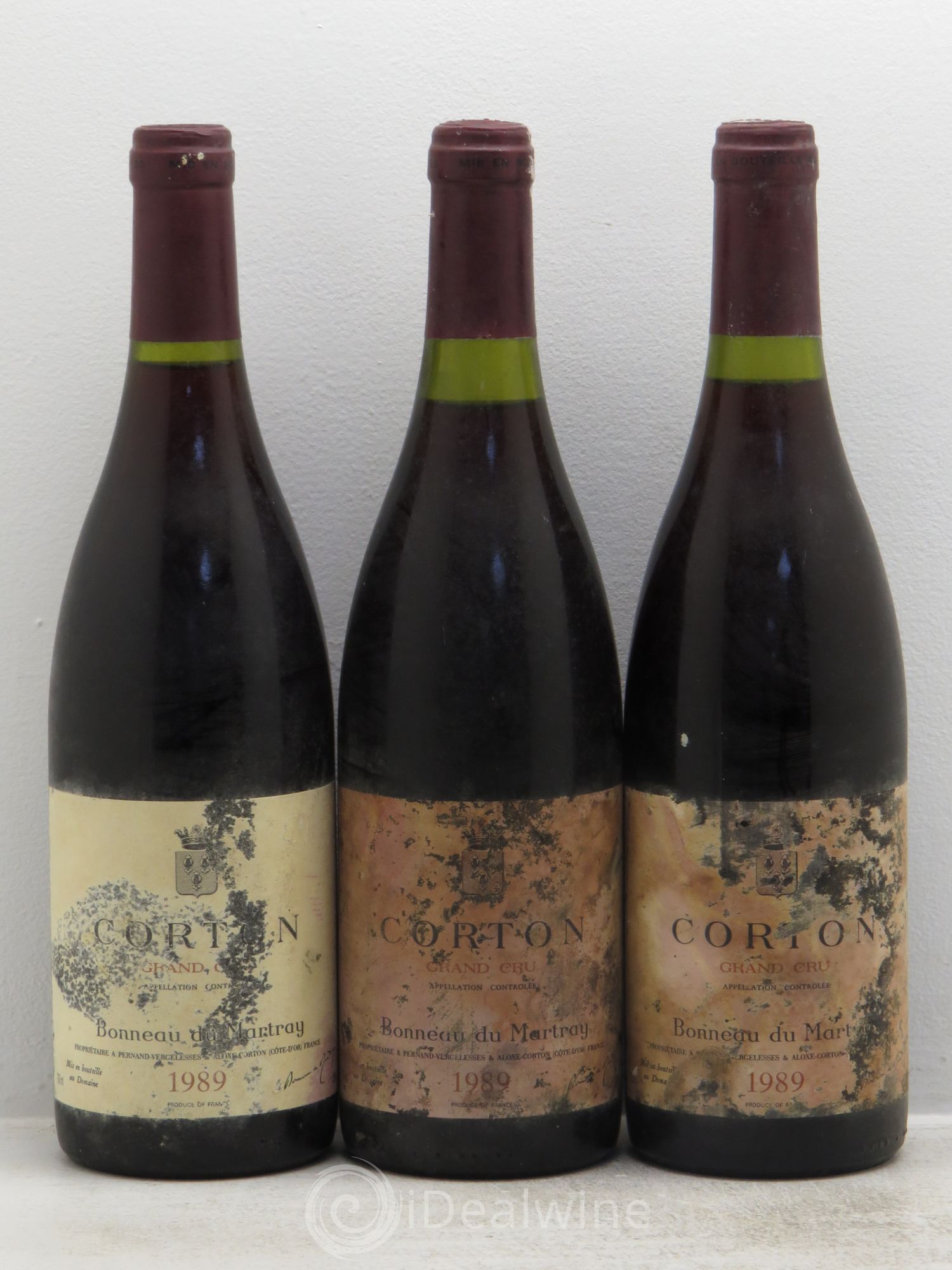 Corton Grand Cru Bonneau du Martray (Domaine) 1989 - Lot de 3 bouteilles - 0
