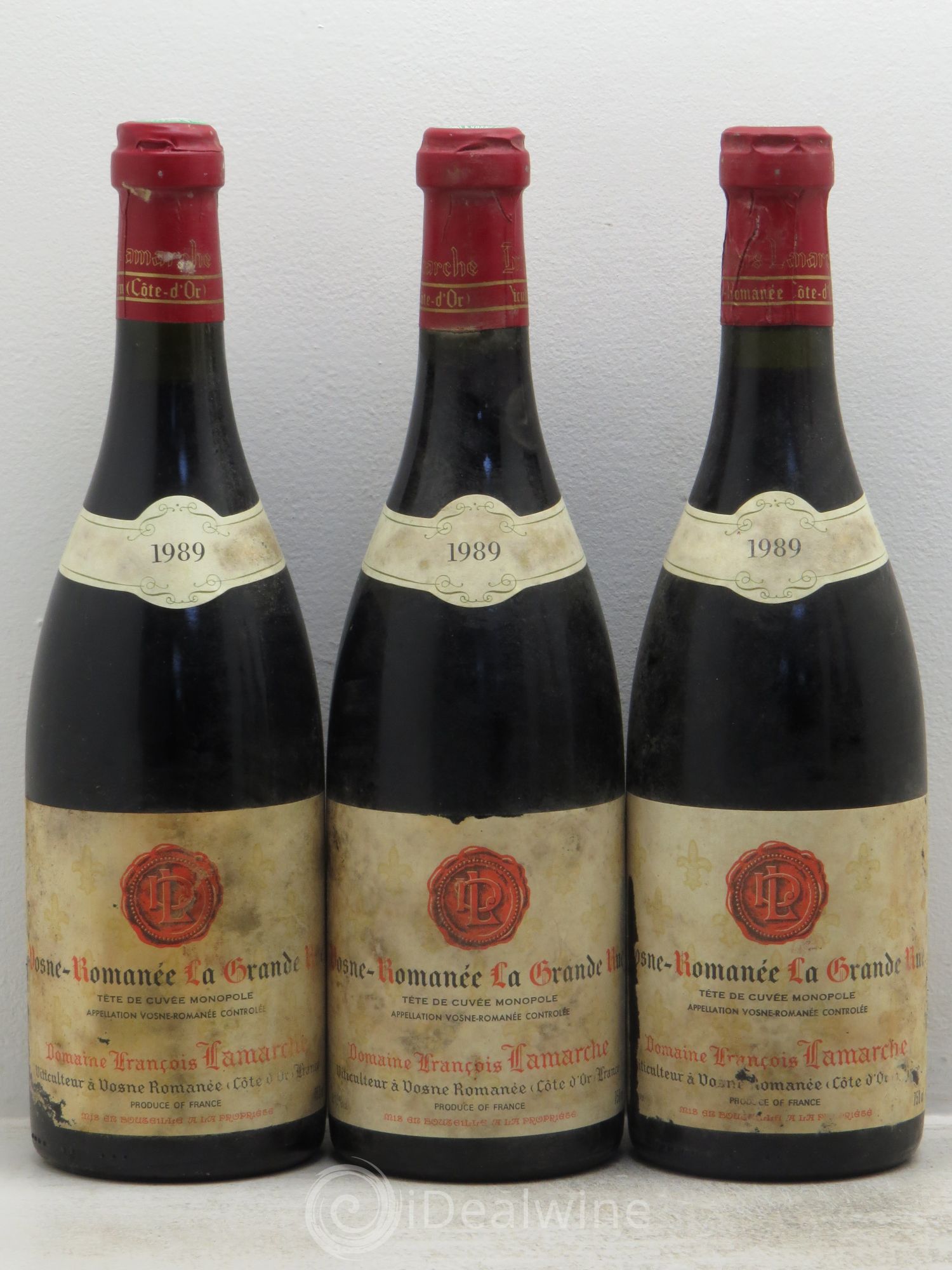 La Grande Rue Grand Cru Lamarche (Domaine) Tête de cuvée monopole 1989 - Posten von 3 Flaschen - 0
