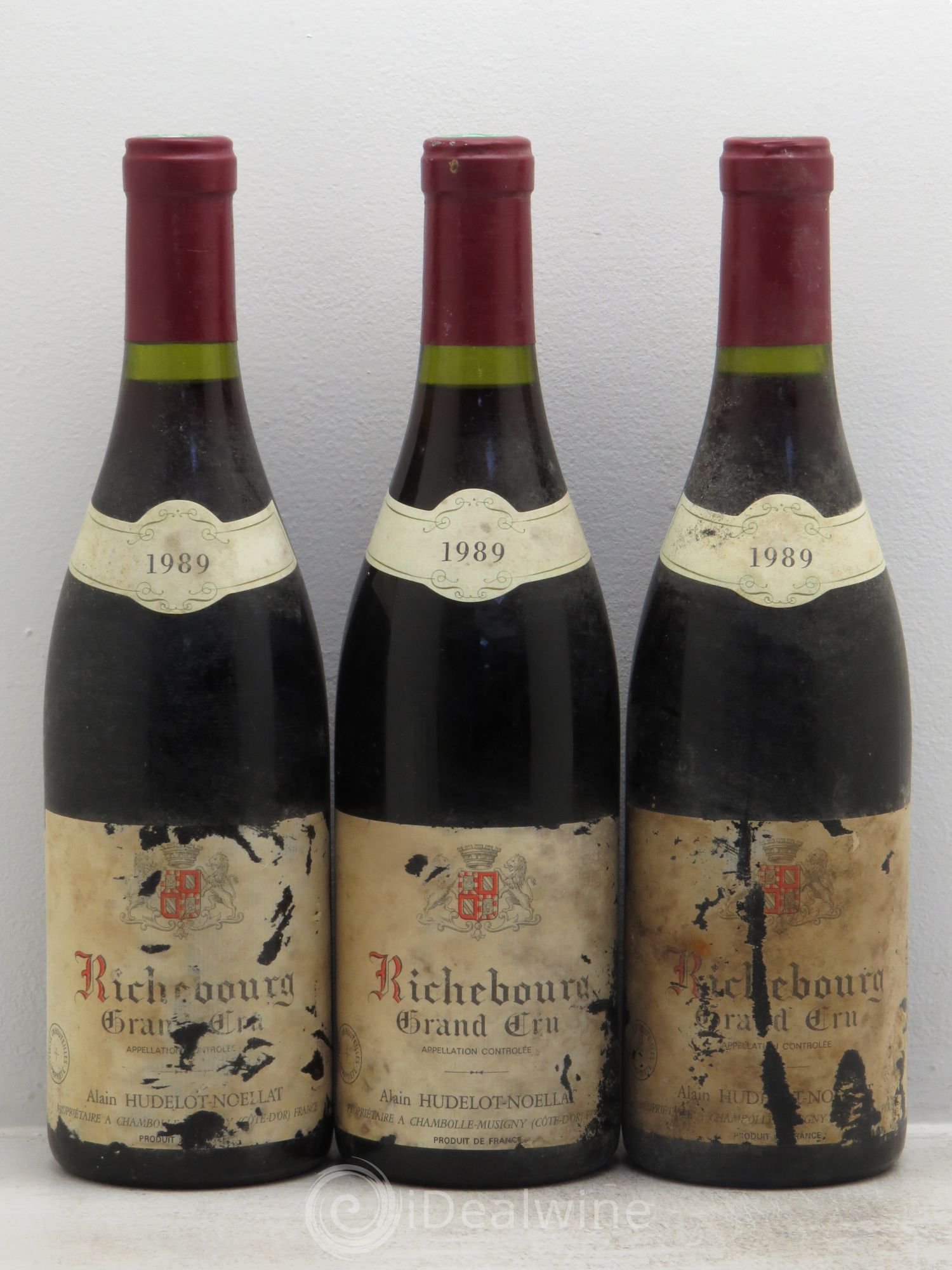 Richebourg Grand Cru Hudelot-Noëllat 1989 - Lot de 3 bouteilles - 0