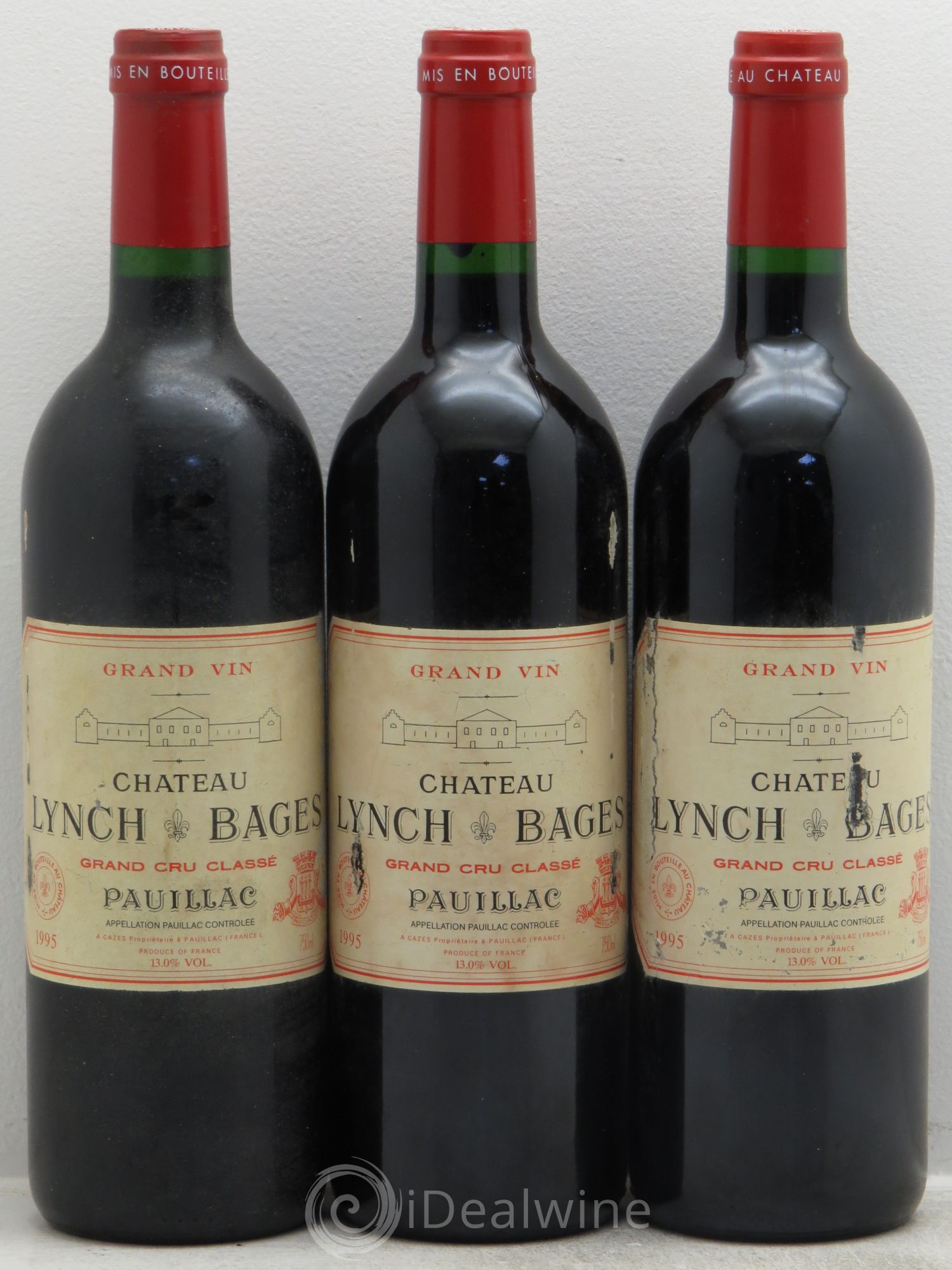 Château Lynch Bages 5ème Grand Cru Classé 1995 - Lot de 3 bouteilles - 0