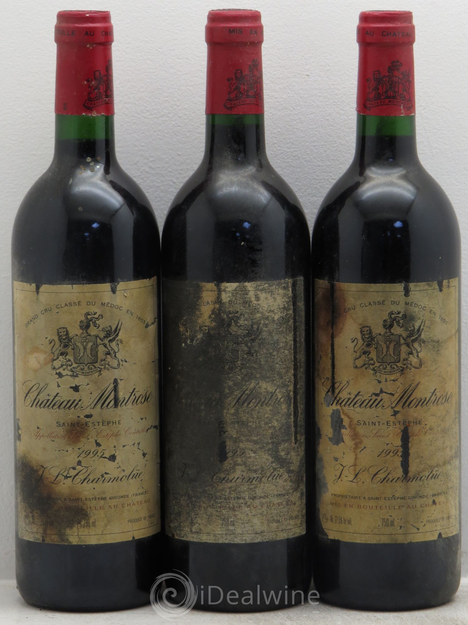 Château Montrose 2ème Grand Cru Classé 1995 - Lot de 3 bouteilles - 0