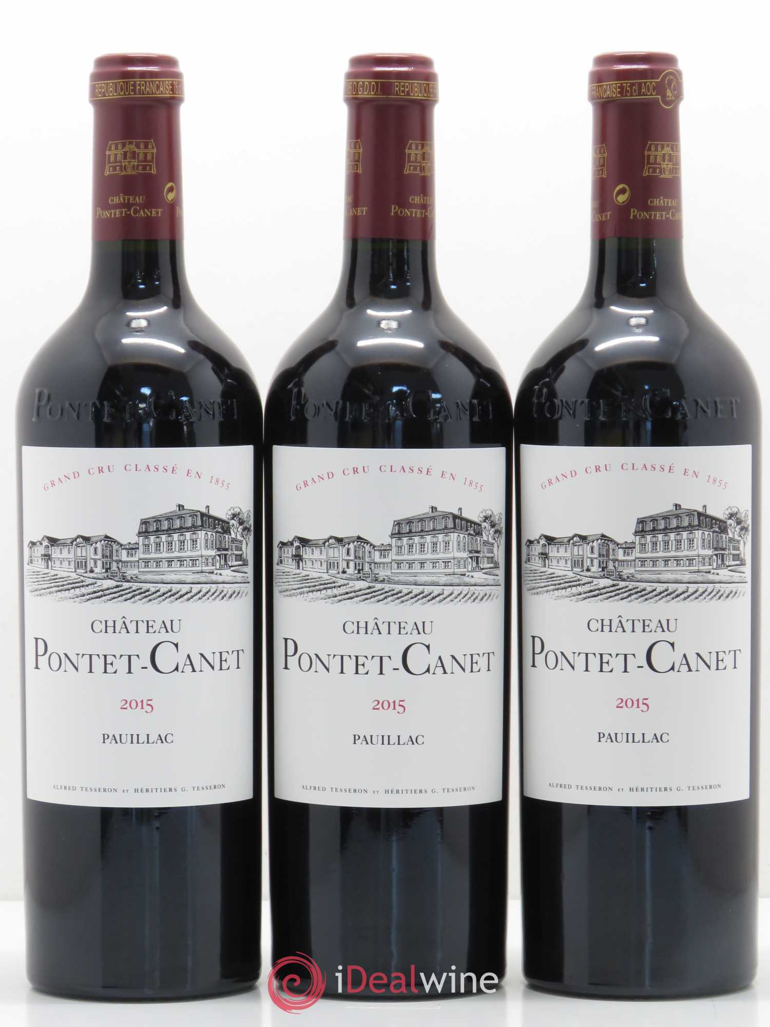 Château Pontet Canet 5ème Grand Cru Classé 2015 - Lot de 6 bouteilles - 1