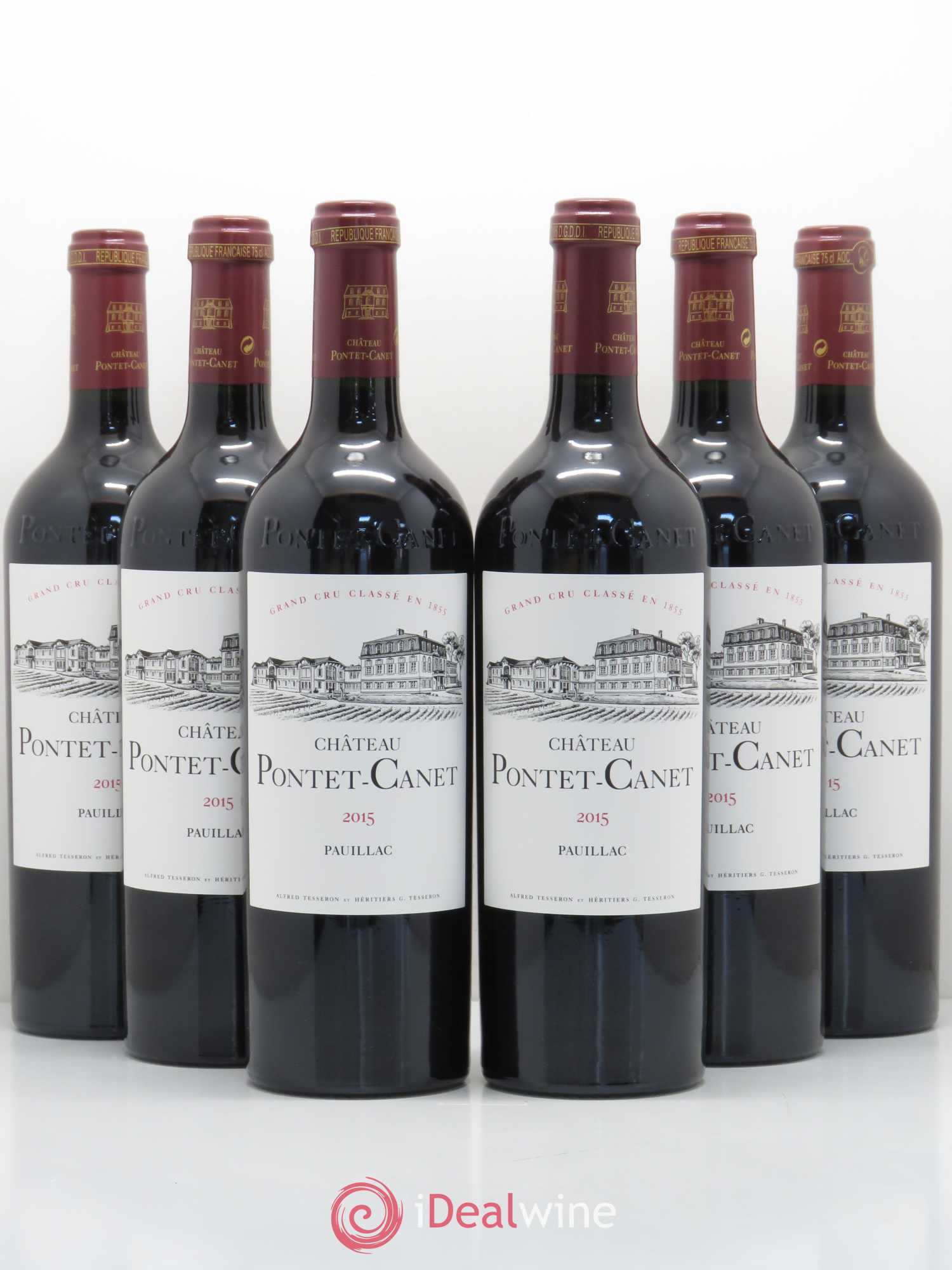 Château Pontet Canet 5ème Grand Cru Classé 2015 - Lot de 6 bouteilles - 0