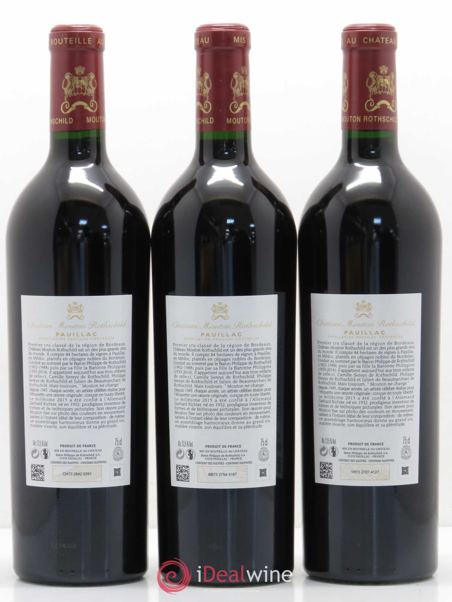Château Mouton Rothschild 1er Grand Cru Classé 2015 - Lot de 6 bouteilles - 2