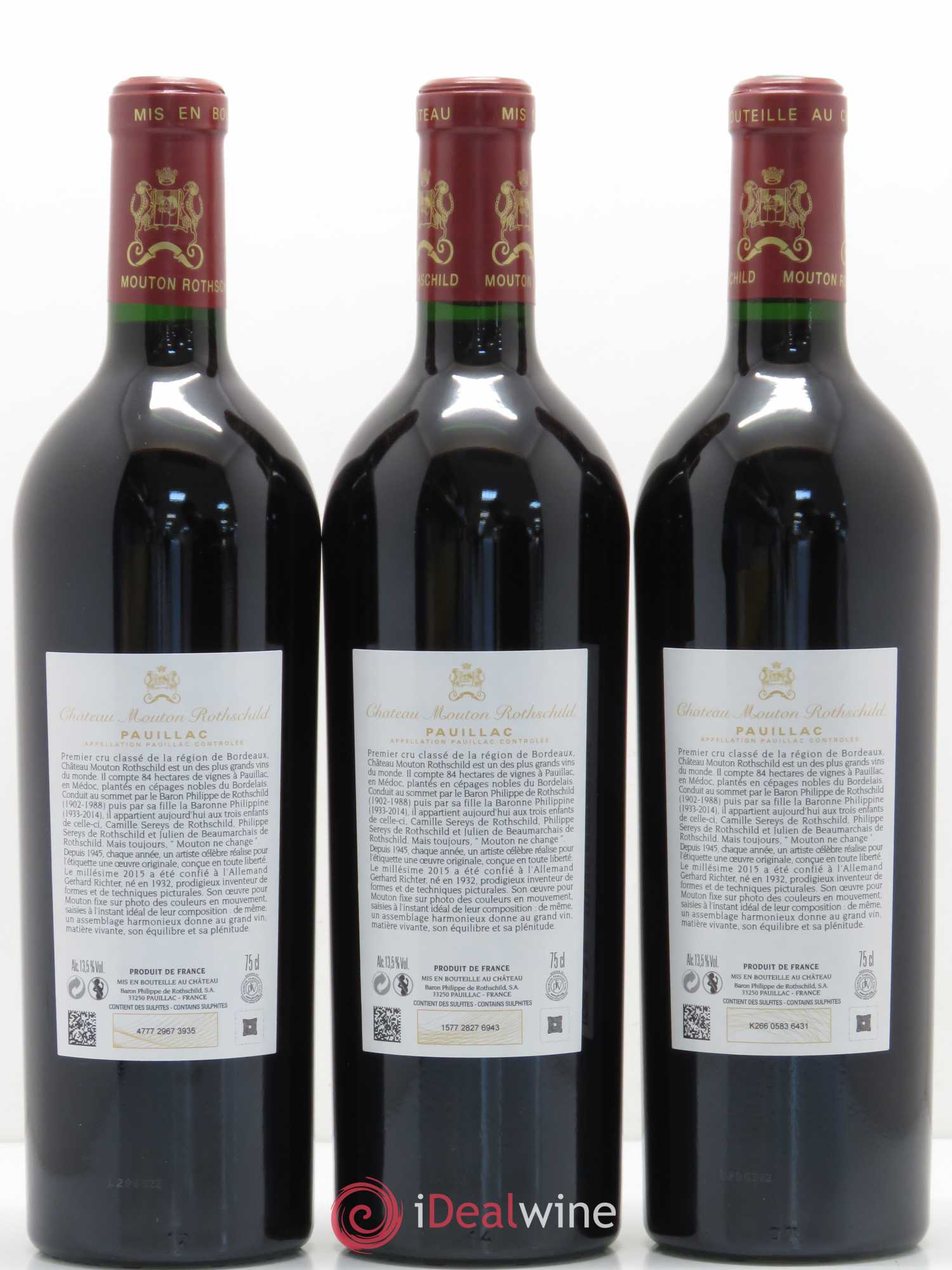 Château Mouton Rothschild 1er Grand Cru Classé 2015 - Lot de 6 bouteilles - 5