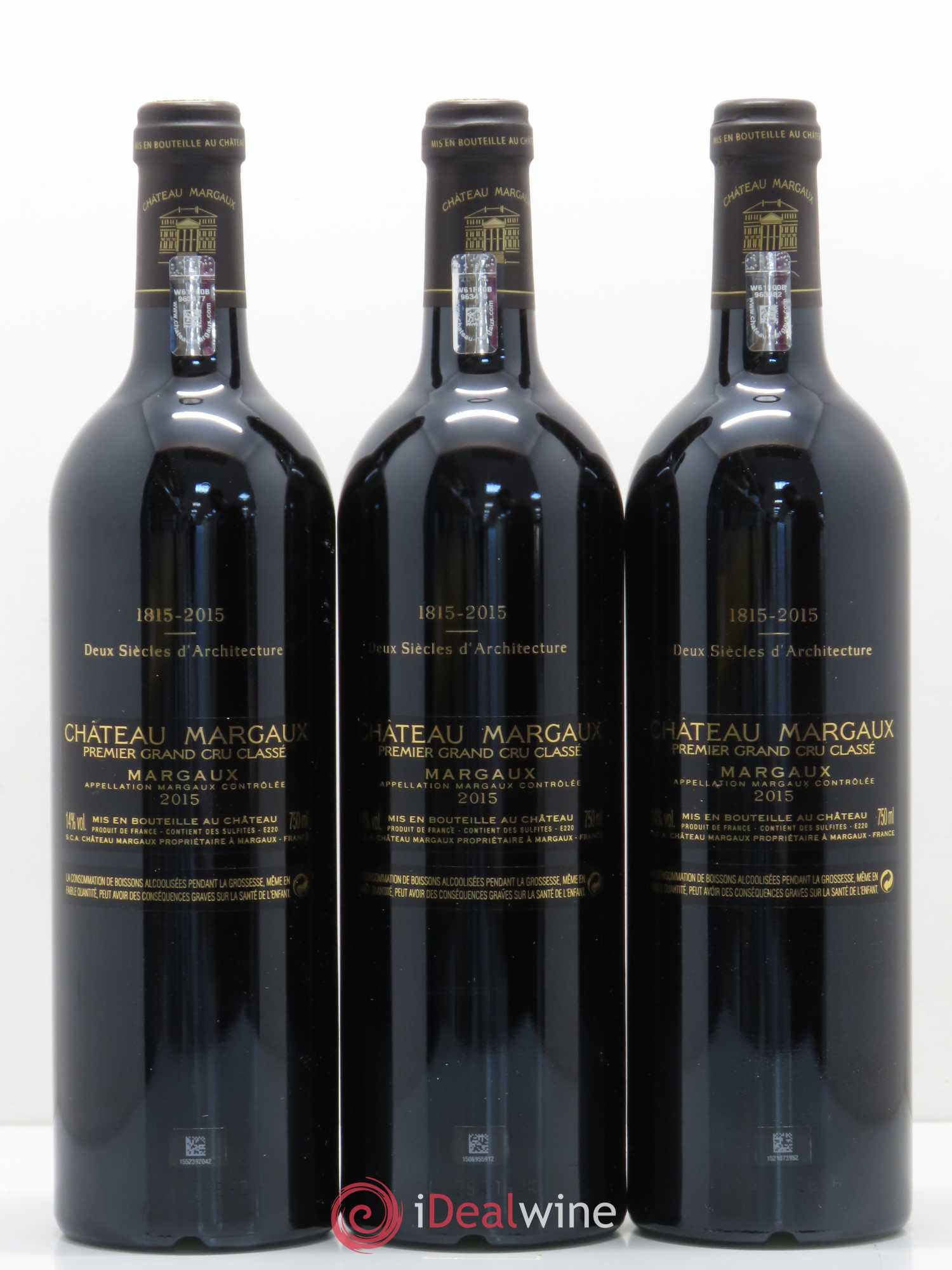 Château Margaux 1er Grand Cru Classé 2015 - Lot de 6 bouteilles - 3
