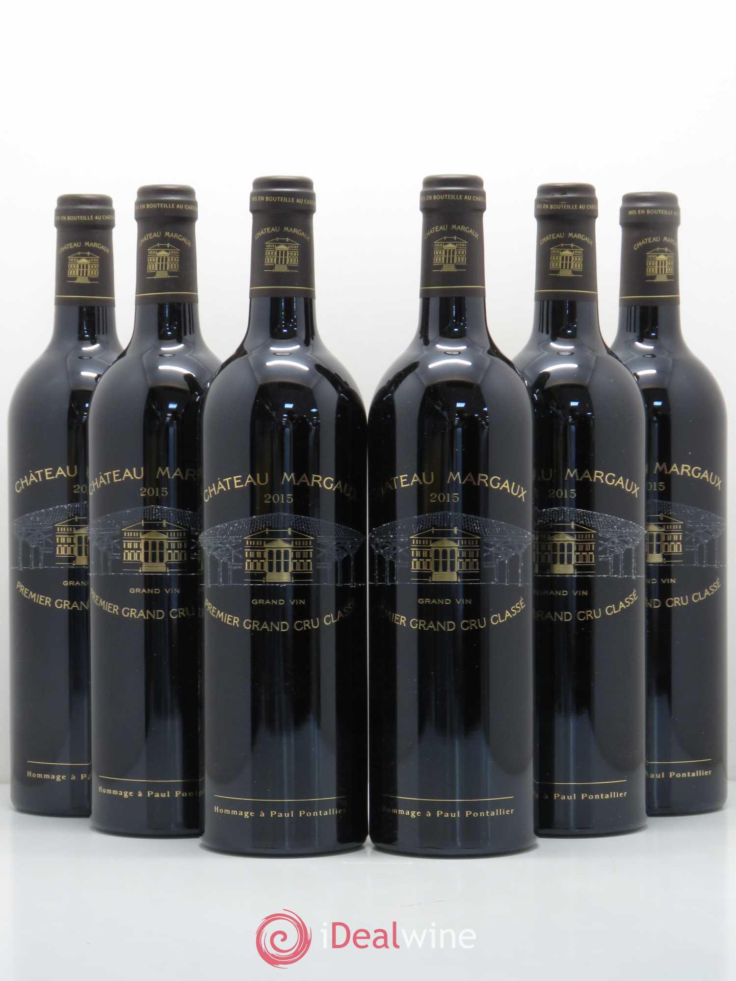 Château Margaux 1er Grand Cru Classé 2015 - Lot de 6 bouteilles - 0