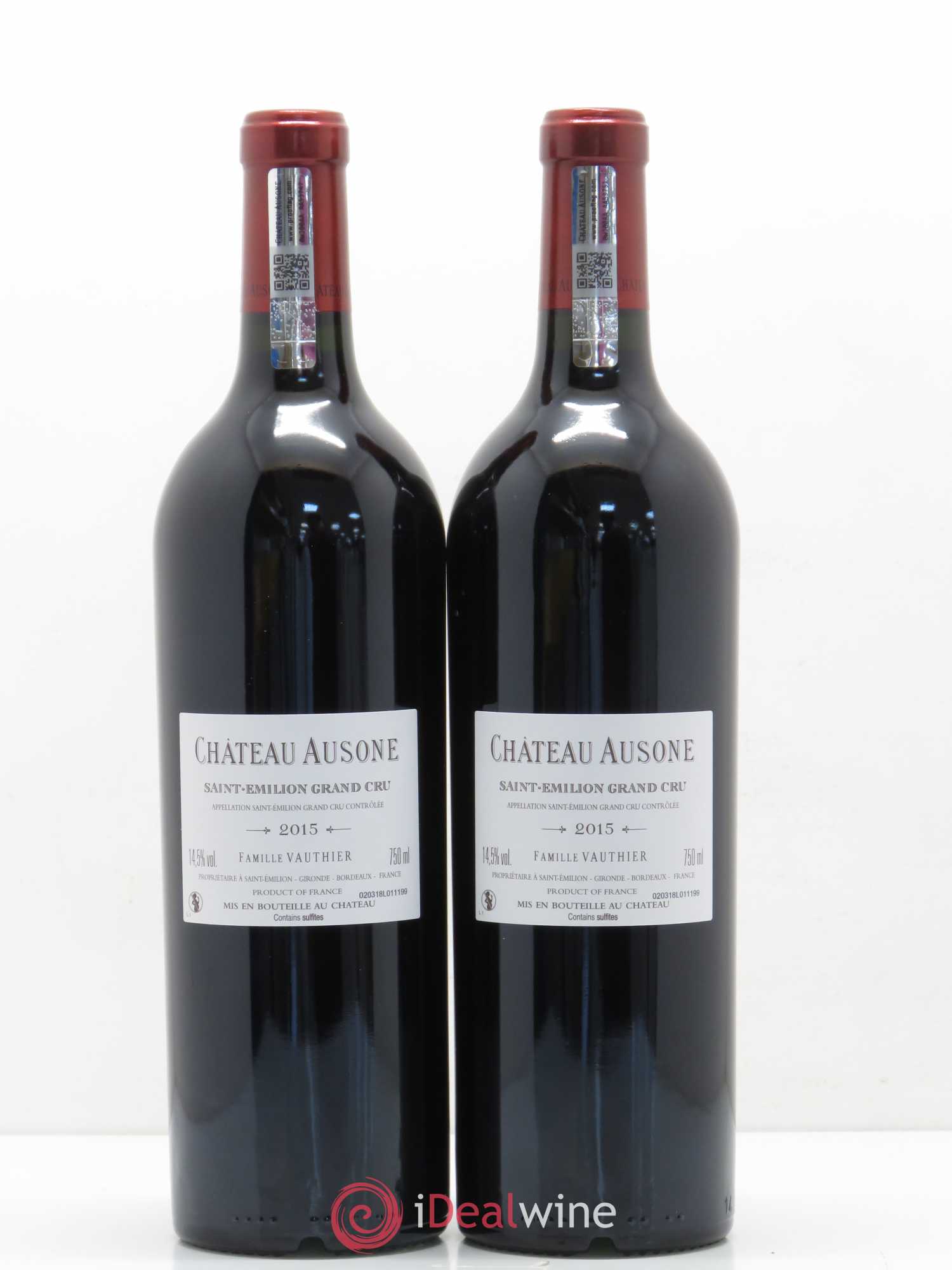 Château Ausone 1er Grand Cru Classé A 2015 - Lot de 2 bouteilles - 1