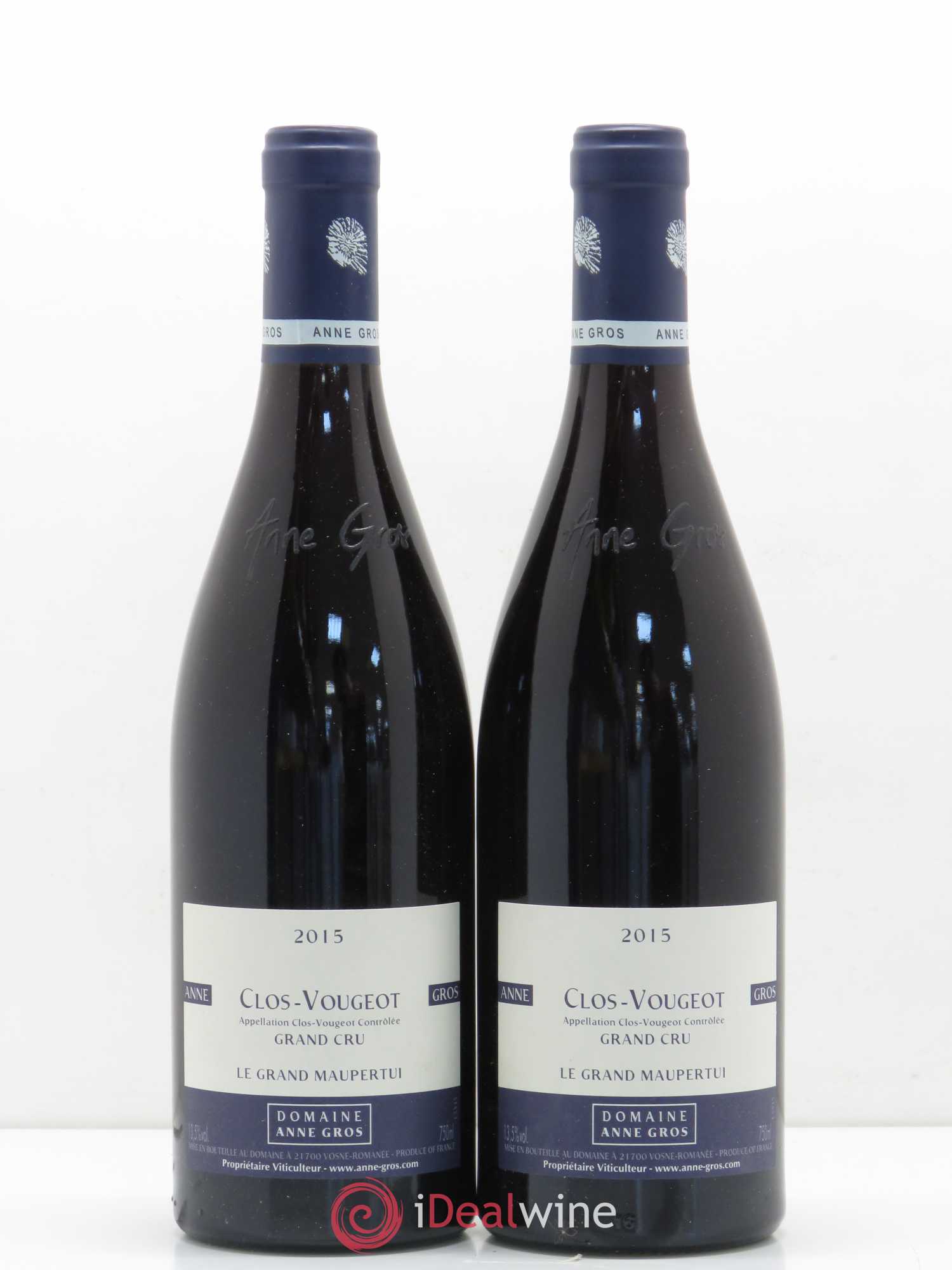 Clos de Vougeot Grand Cru Anne Gros le grand maupertui 2015 - Posten von 2 Flaschen - 0