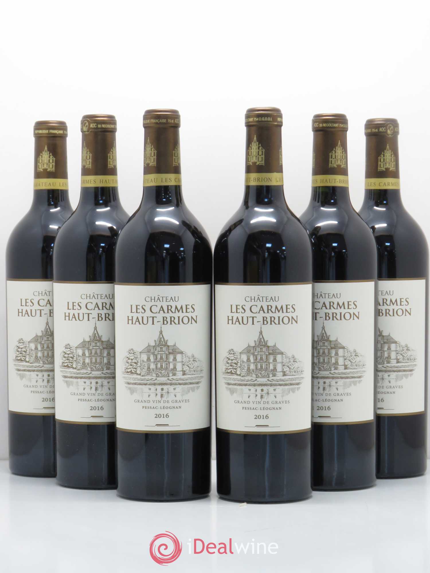 Château Les Carmes Haut-Brion 2016 - Lot de 6 bouteilles - 0