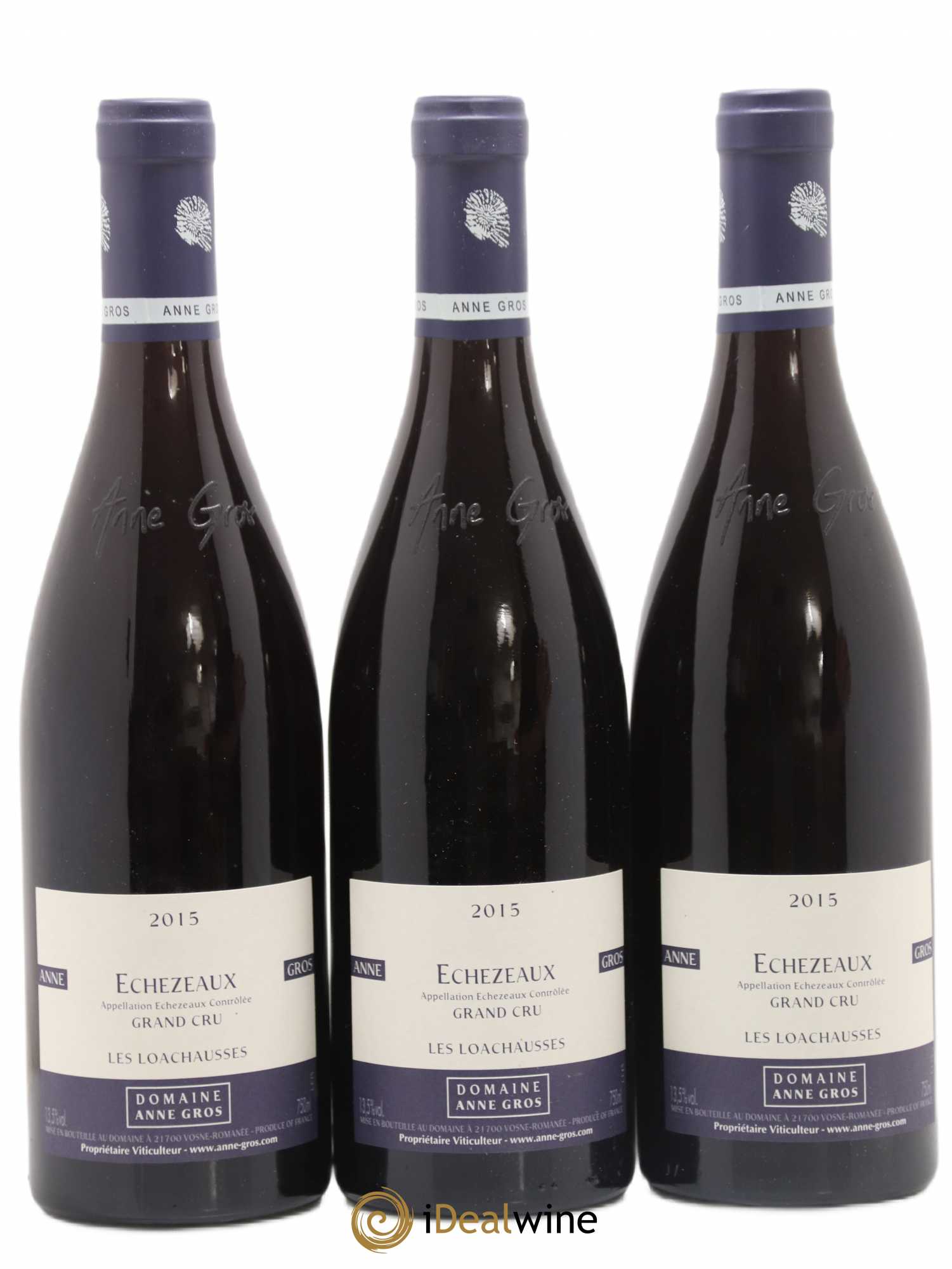 Echezeaux Grand Cru Les Loachausses Anne Gros 2015 - Lot de 3 bouteilles - 0