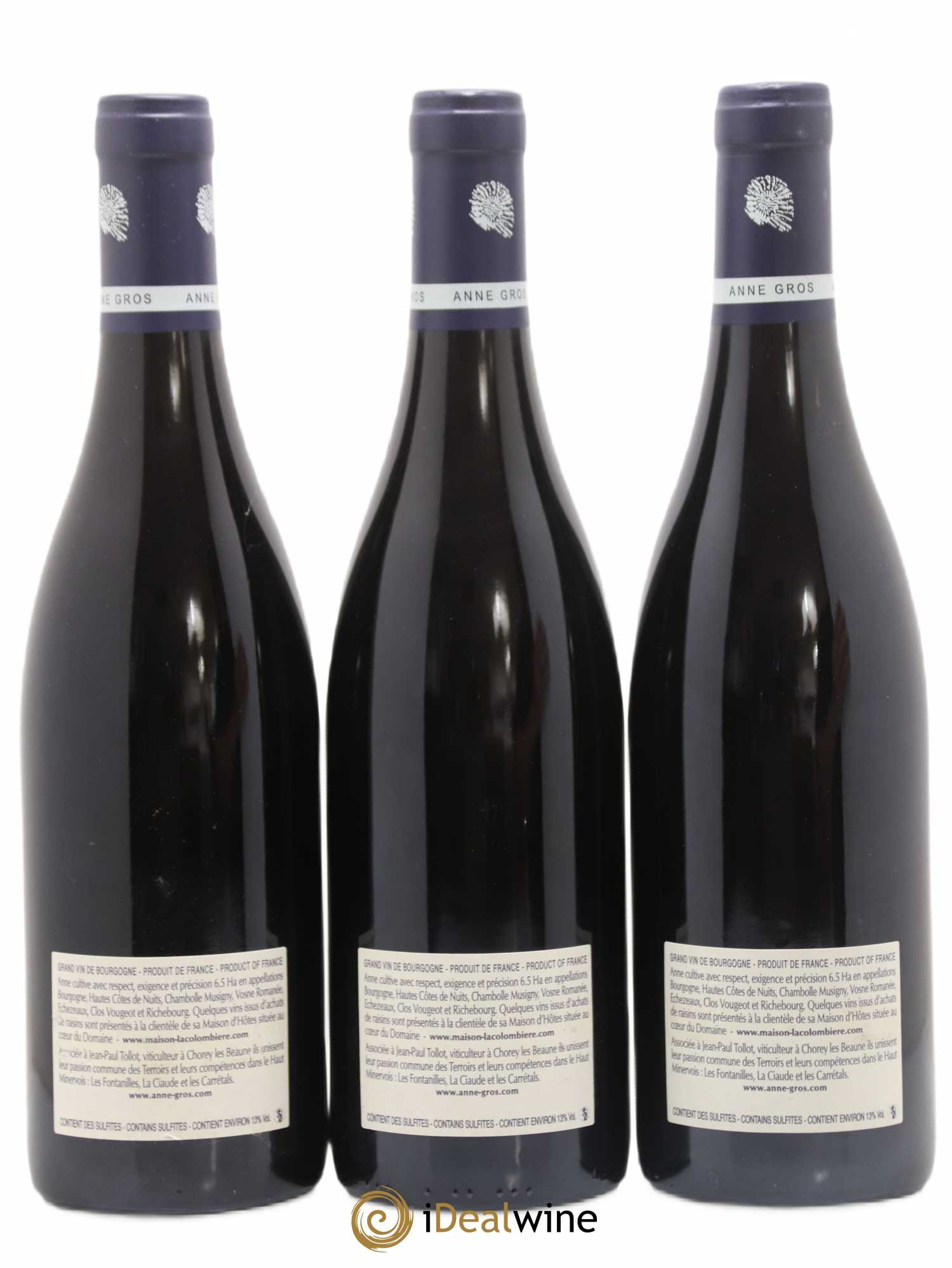 Clos de Vougeot Grand Cru Le Grand Maupertui Anne Gros Climat Le Grand Maupertui 2014 - Lotto di 3 bottiglie - 1