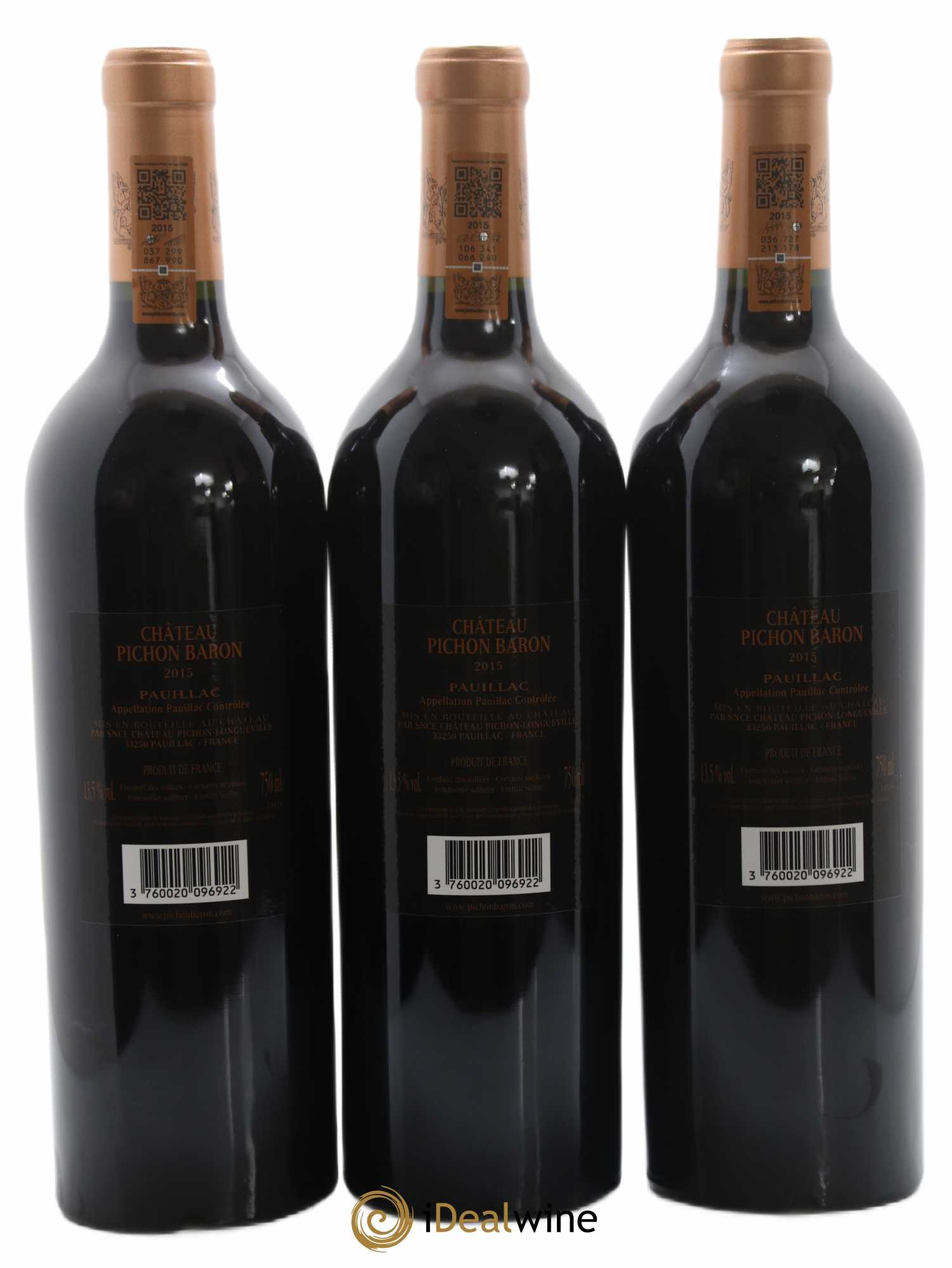 Pichon Longueville Baron 2ème Grand Cru Classé 2015 - Lot de 6 bouteilles - 2