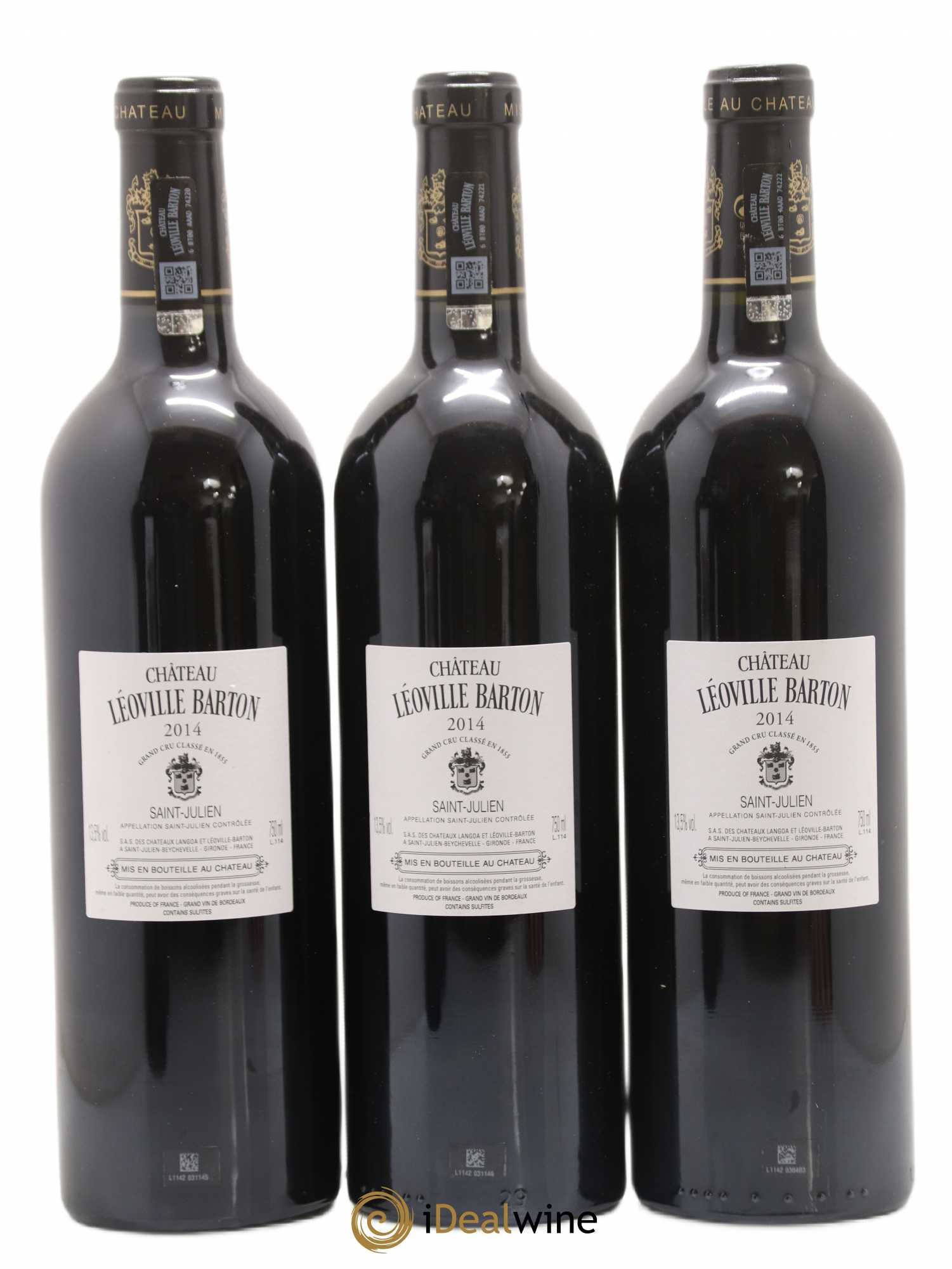 Château Léoville Barton 2ème Grand Cru Classé boite bois abimée 2014 - Lot de 6 bouteilles - 2