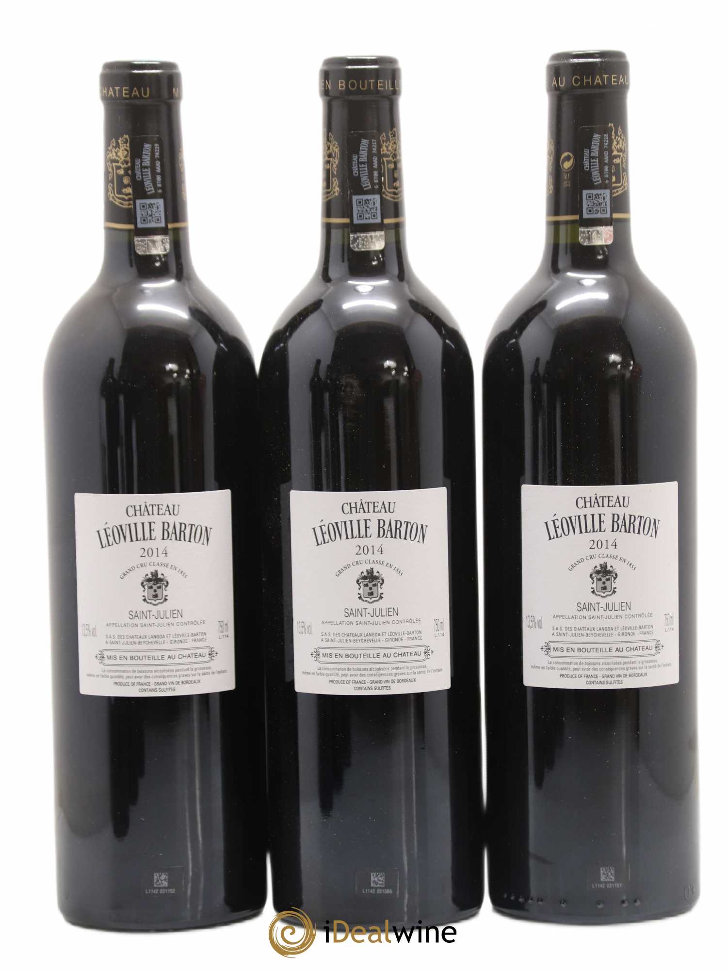 Château Léoville Barton 2ème Grand Cru Classé boite bois abimée 2014 - Lot de 6 bouteilles - 4