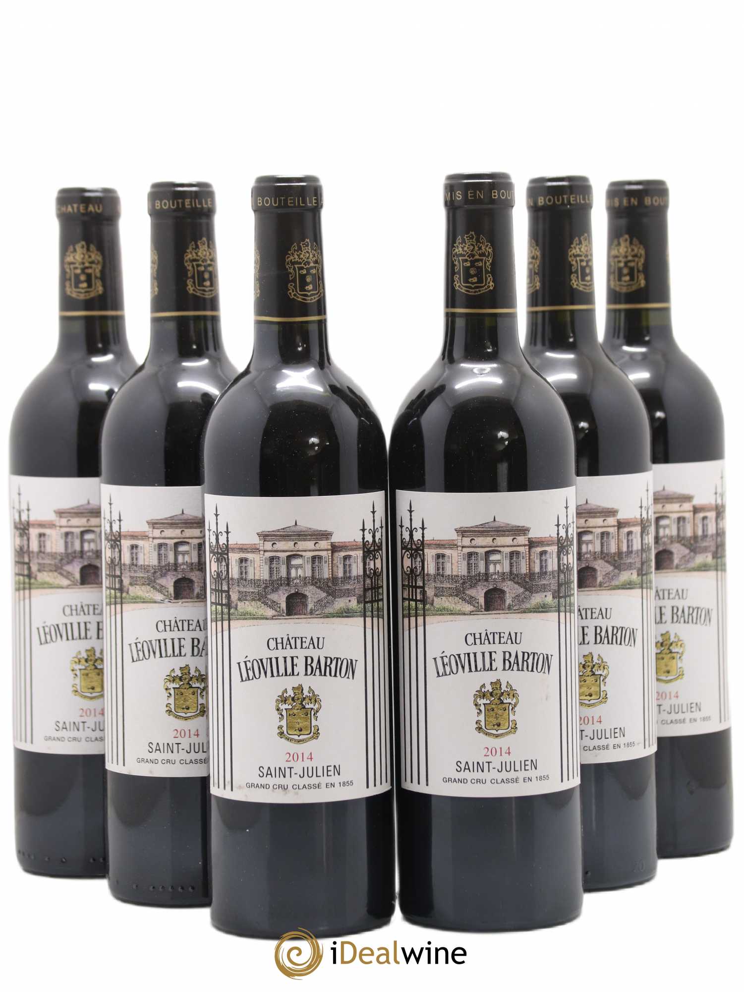 Château Léoville Barton 2ème Grand Cru Classé boite bois abimée 2014 - Lot de 6 bouteilles - 0
