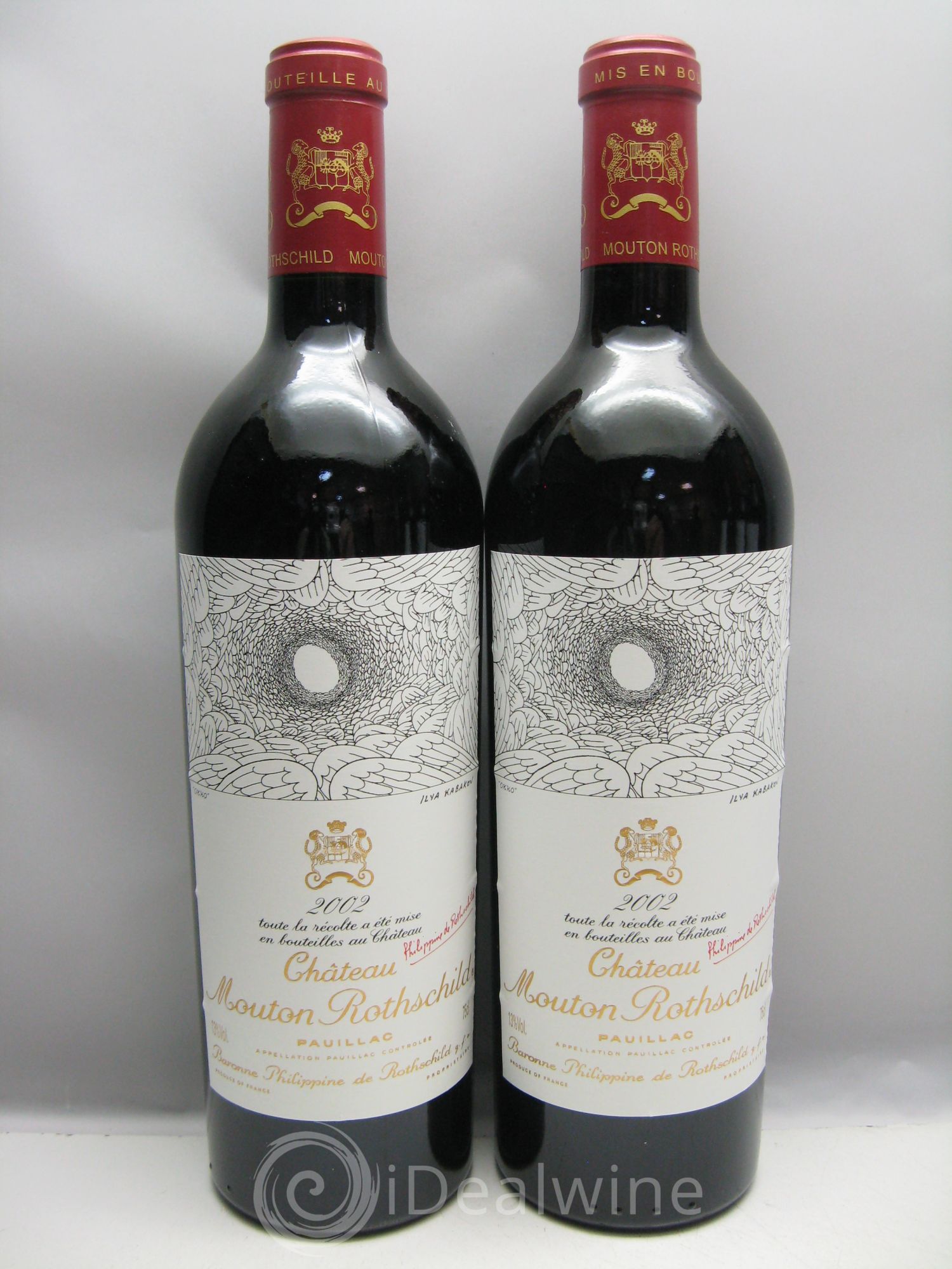 Château Mouton Rothschild 1er Grand Cru Classé 2002 - Lot de 6 bouteilles - 0