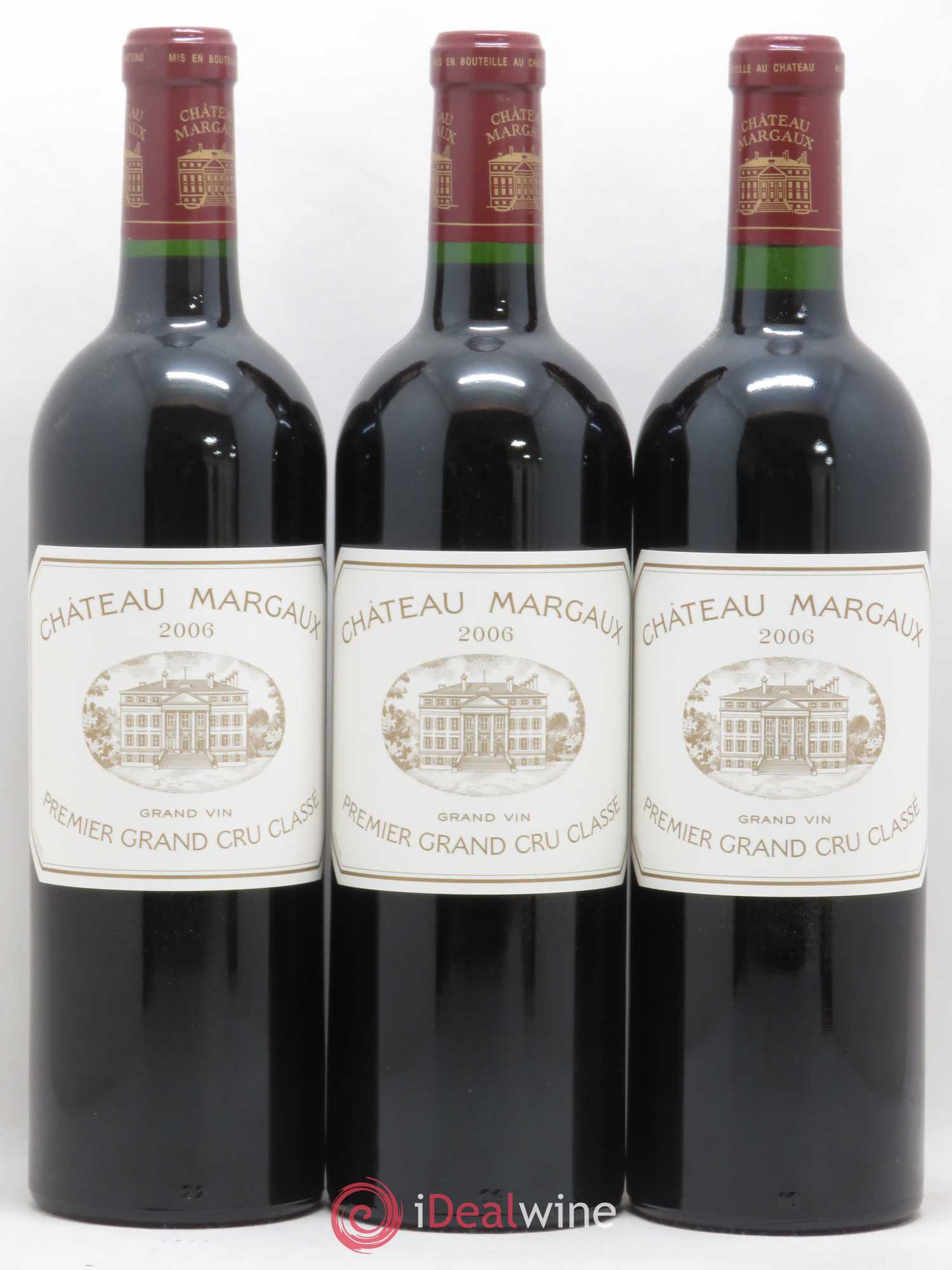 Château Margaux 1er Grand Cru Classé 2006 - Lot de 3 bouteilles - 0