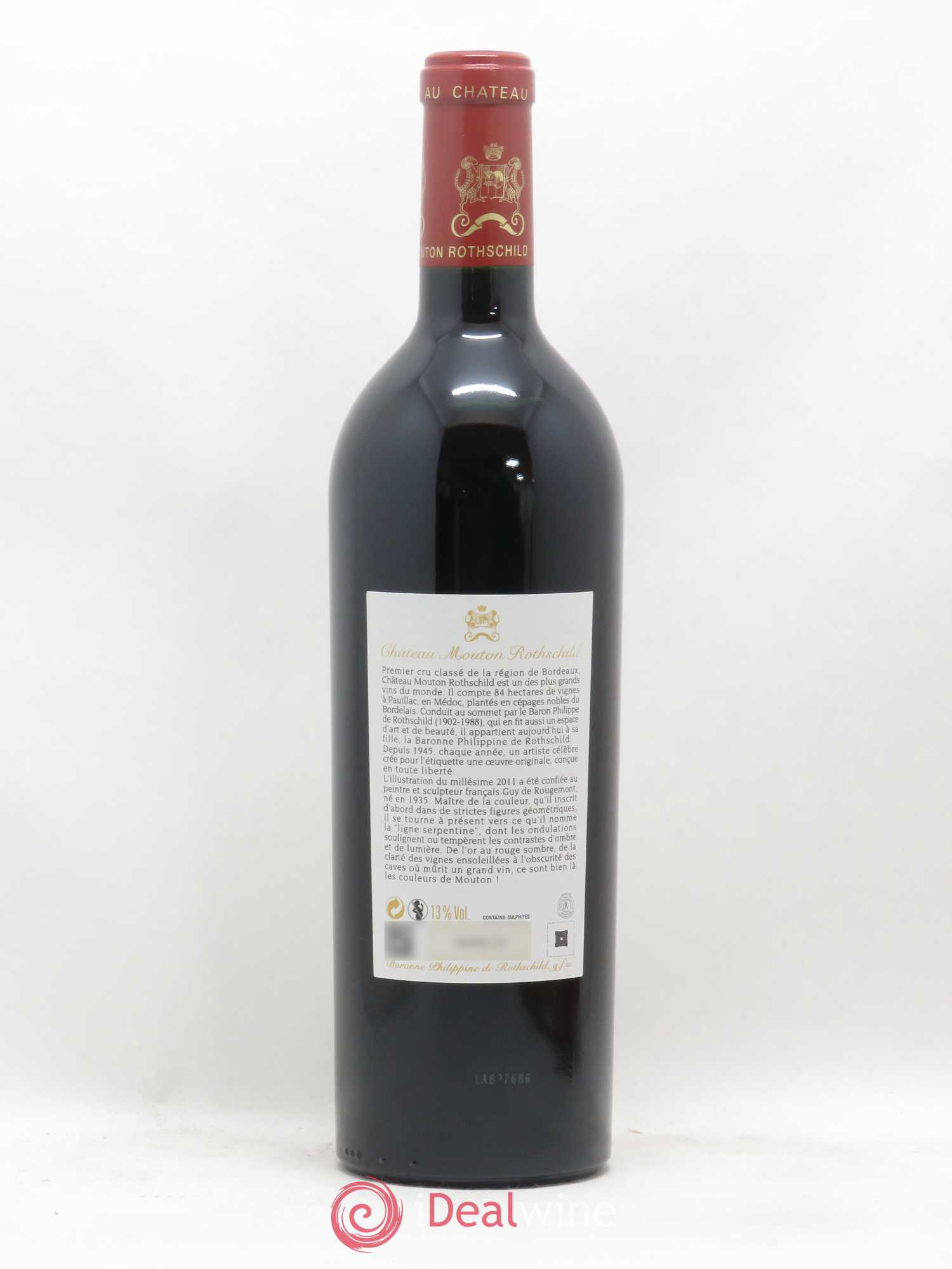 Château Mouton Rothschild 1er Grand Cru Classé 2011 - Lot de 1 bouteille - 1