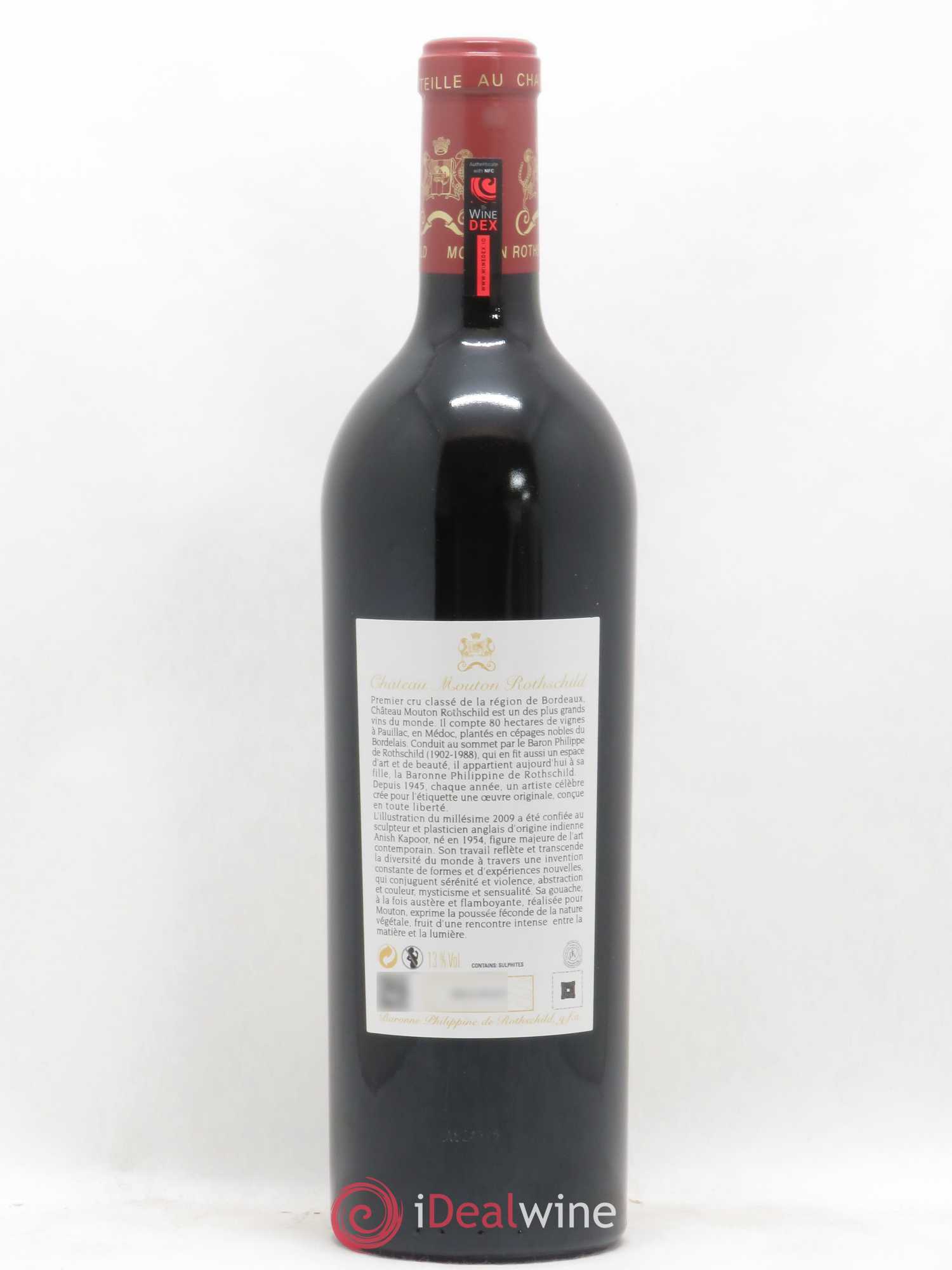 Château Mouton Rothschild 1er Grand Cru Classé 2009 - Lot de 1 bouteille - 1