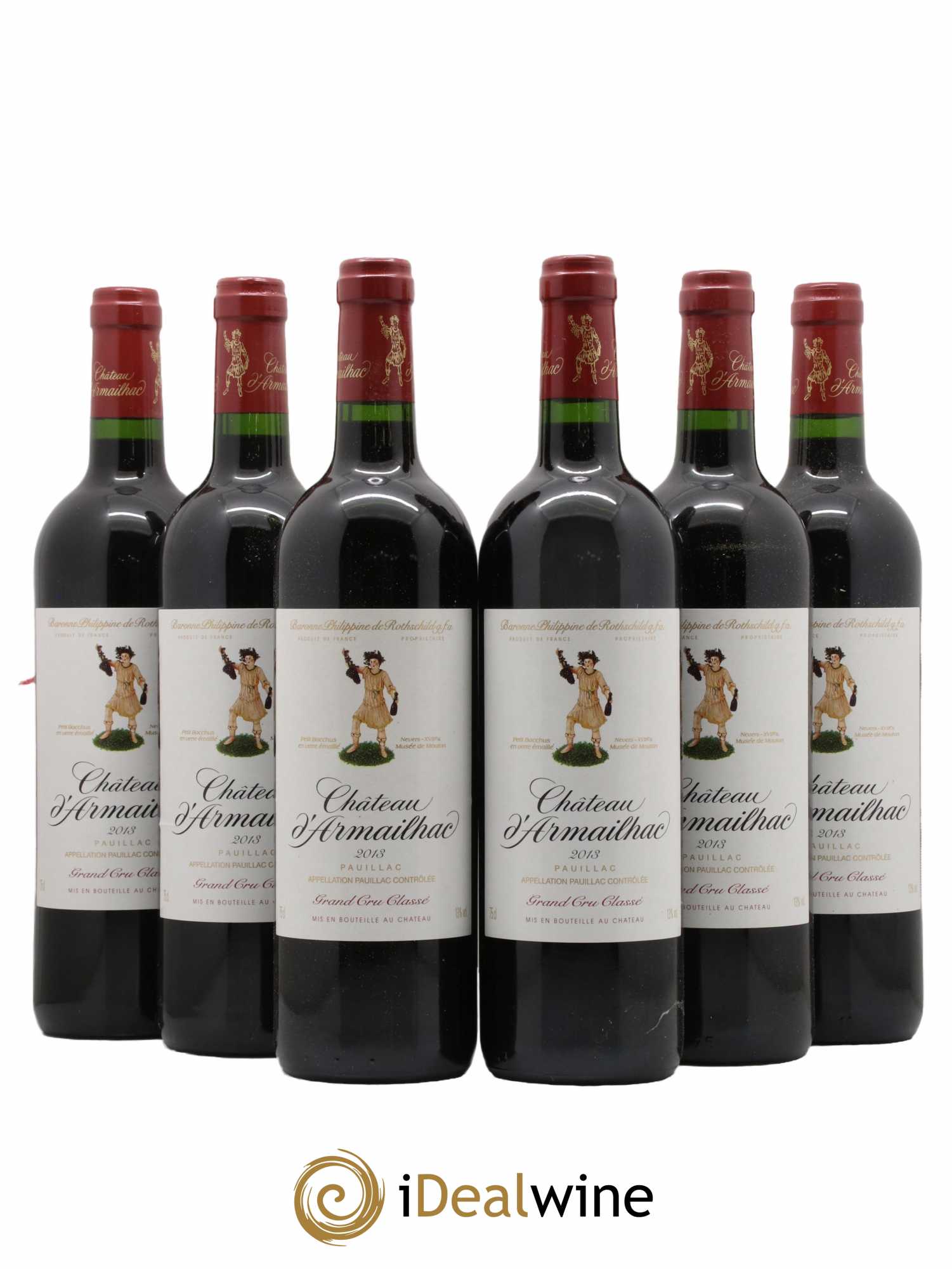 Château d' Armailhac - Mouton Baron(ne) Philippe 5ème Grand Cru Classé 2013 - Lot de 6 bouteilles - 0