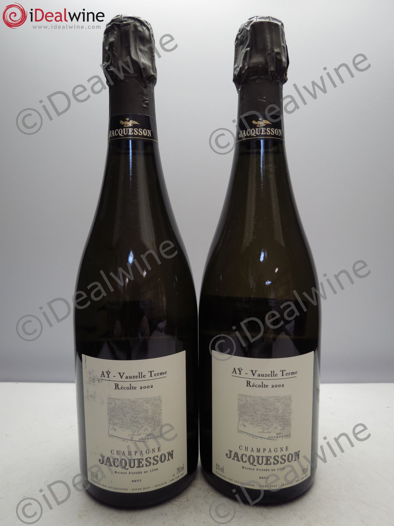 Champagne Jacquesson ay Vauzelle Terme 2002 - Lot of 2 bottles - 0