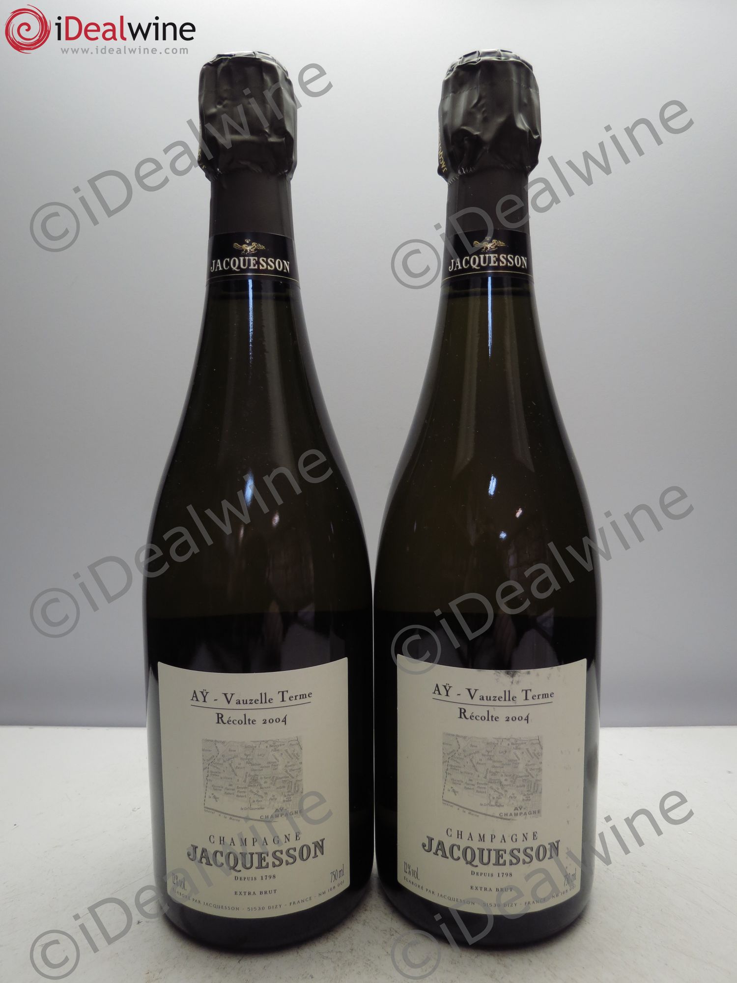Champagne Jacquesson ay Vauzelle Terme 2004 - Lot of 2 bottles - 0