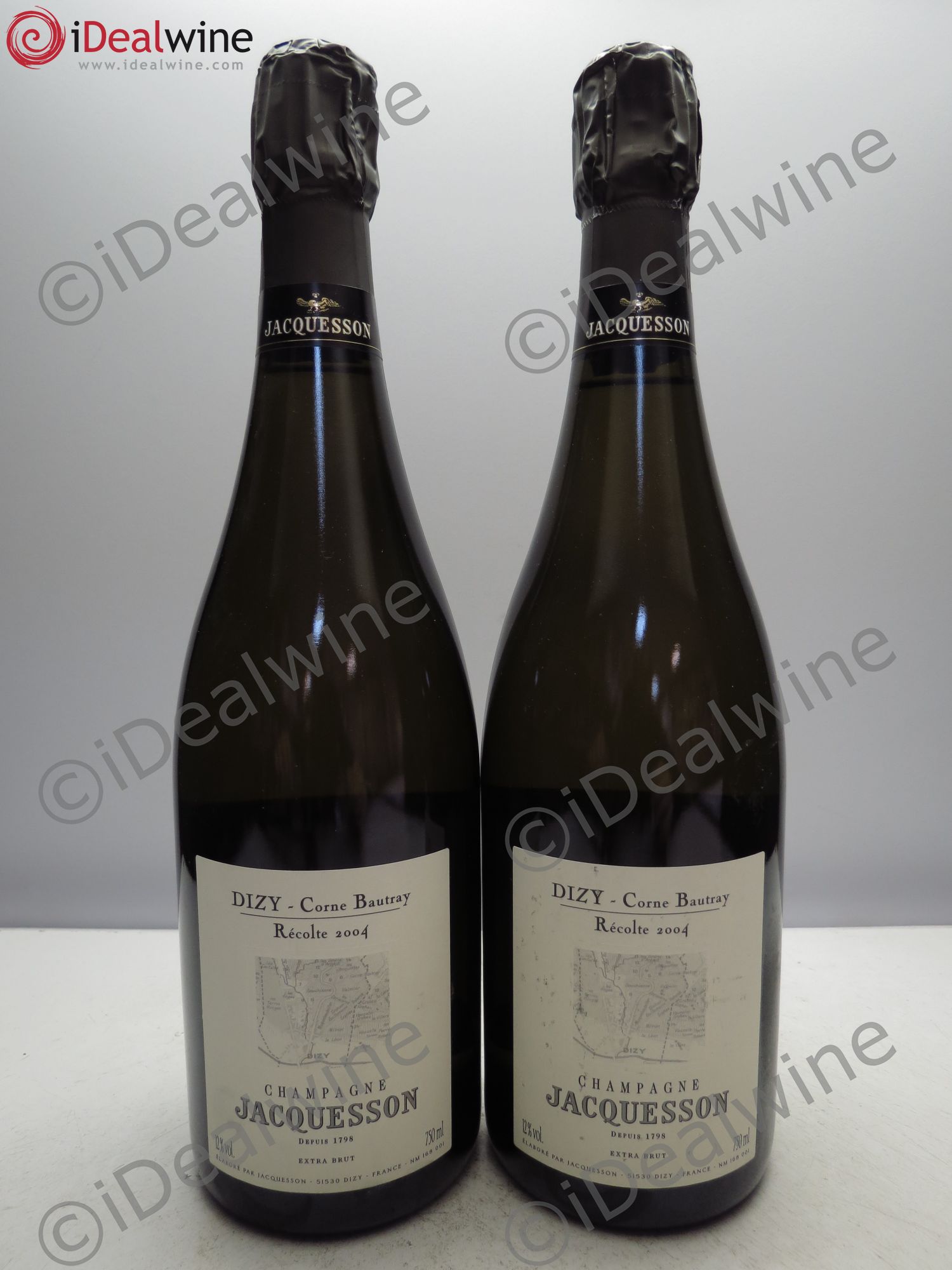 Champagne Jacquesson Corne Bautray Dizy 2004 - Lot of 2 bottles - 0