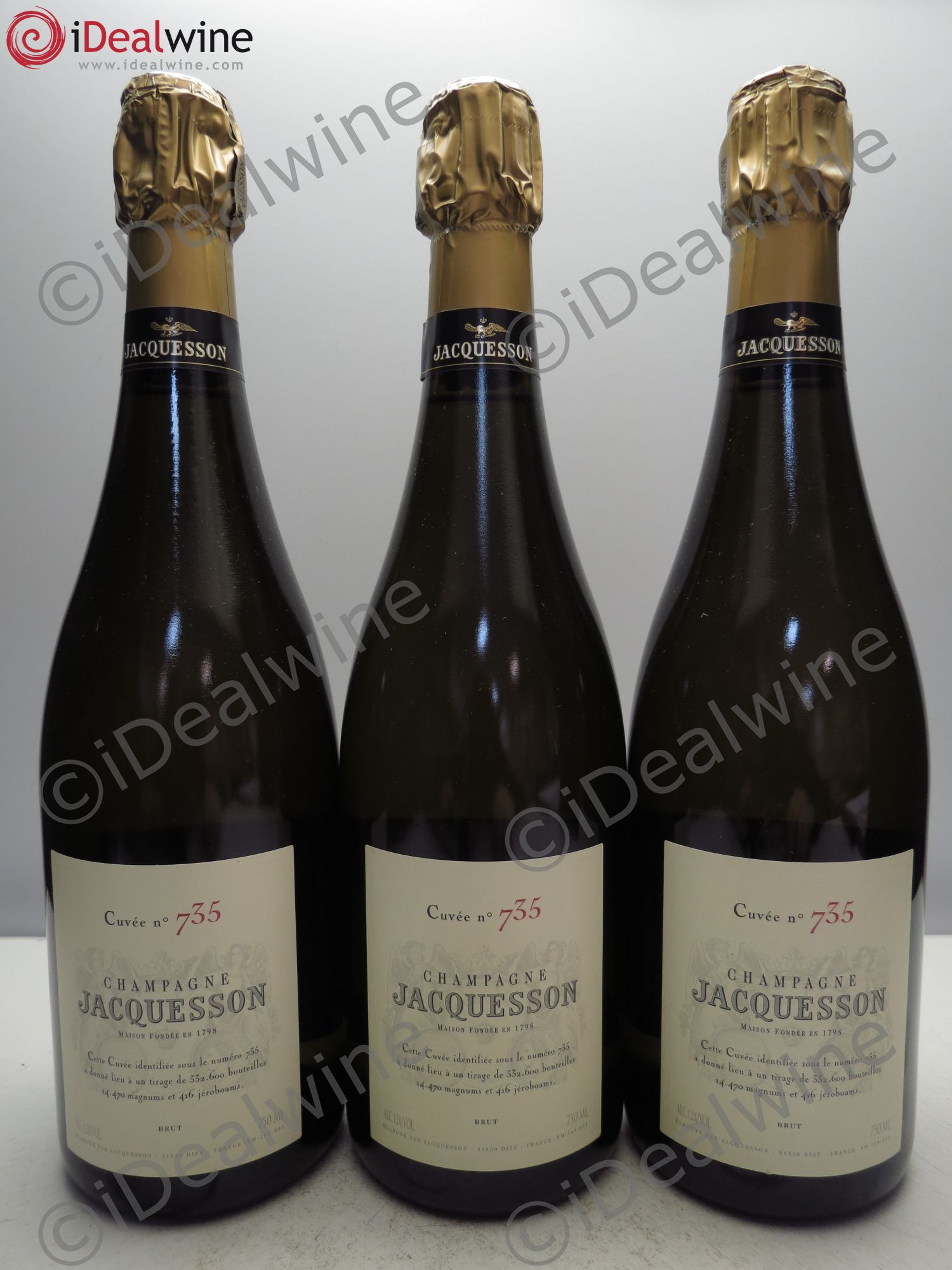 Cuvée 735 Jacquesson - Lot de 3 bouteilles - 0