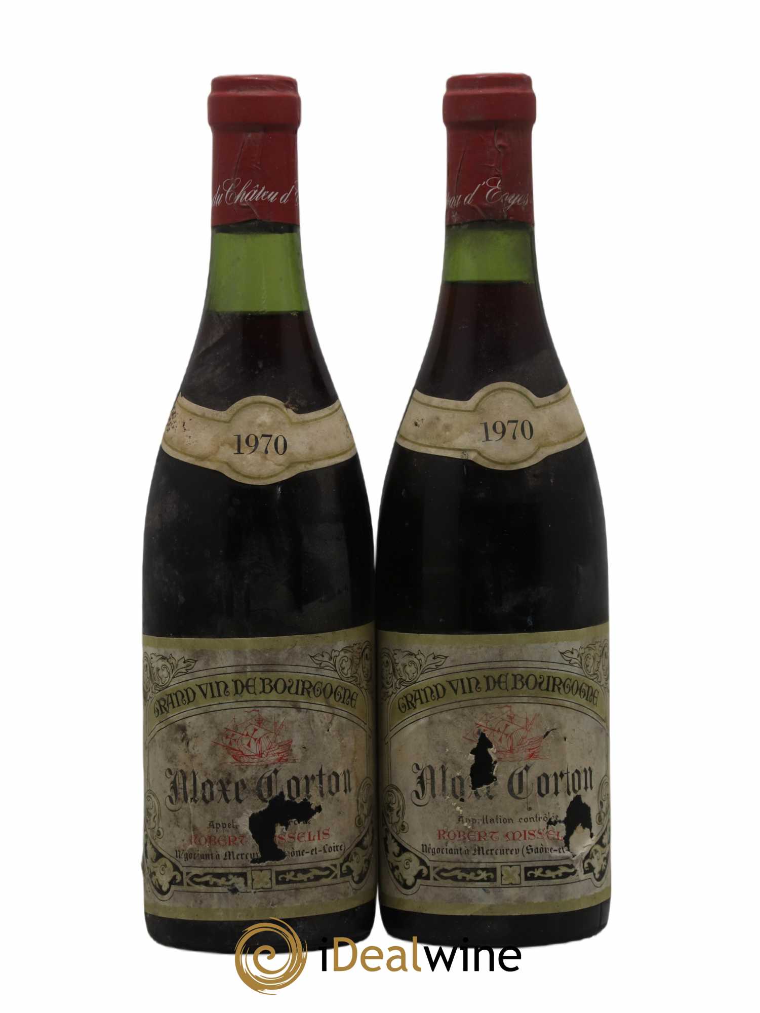 Aloxe-Corton Robert Misselis 1970 - Lot de 2 bouteilles - 0