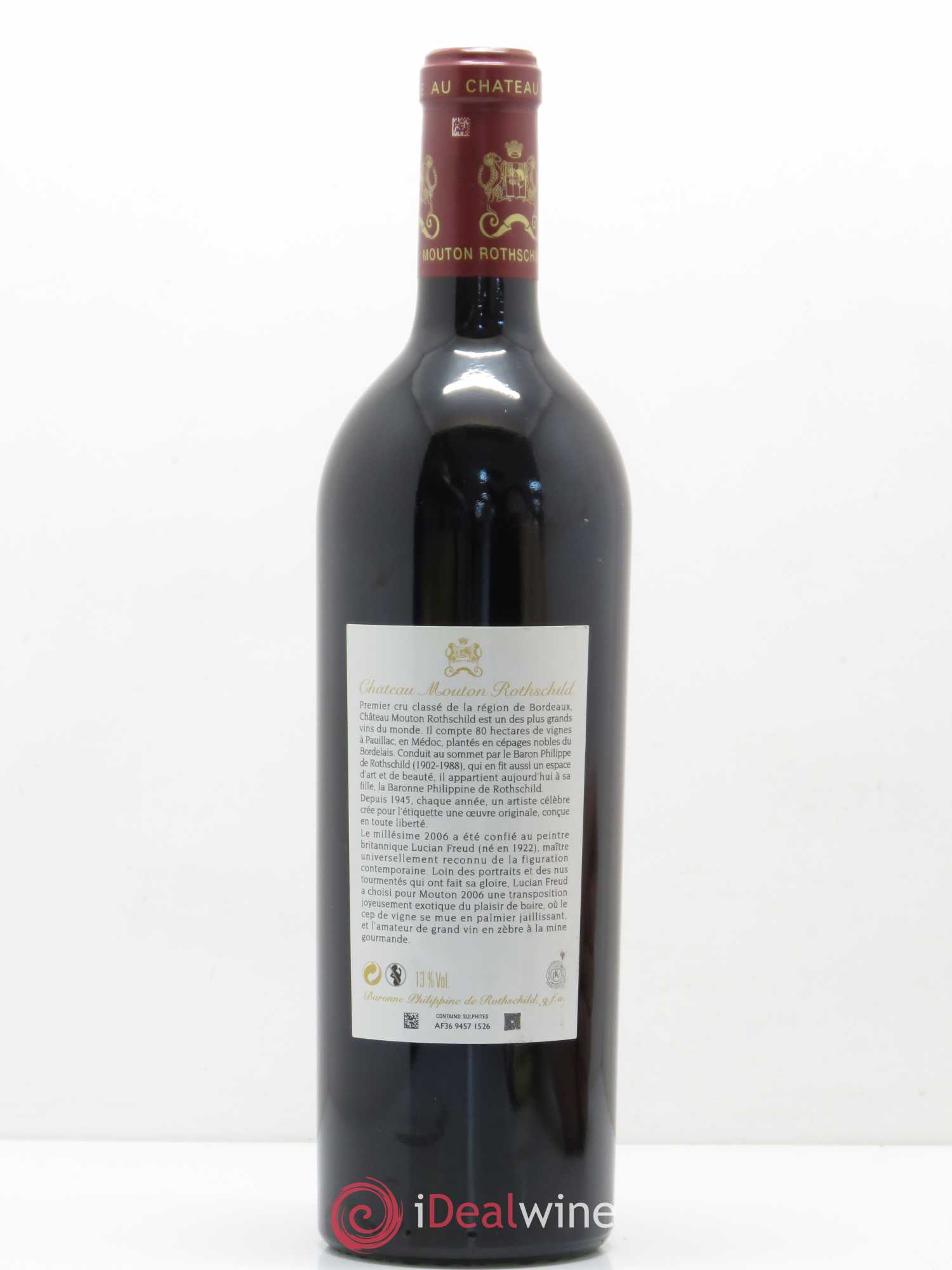 Château Mouton Rothschild 1er Grand Cru Classé 2006 - Lot de 1 bouteille - 1
