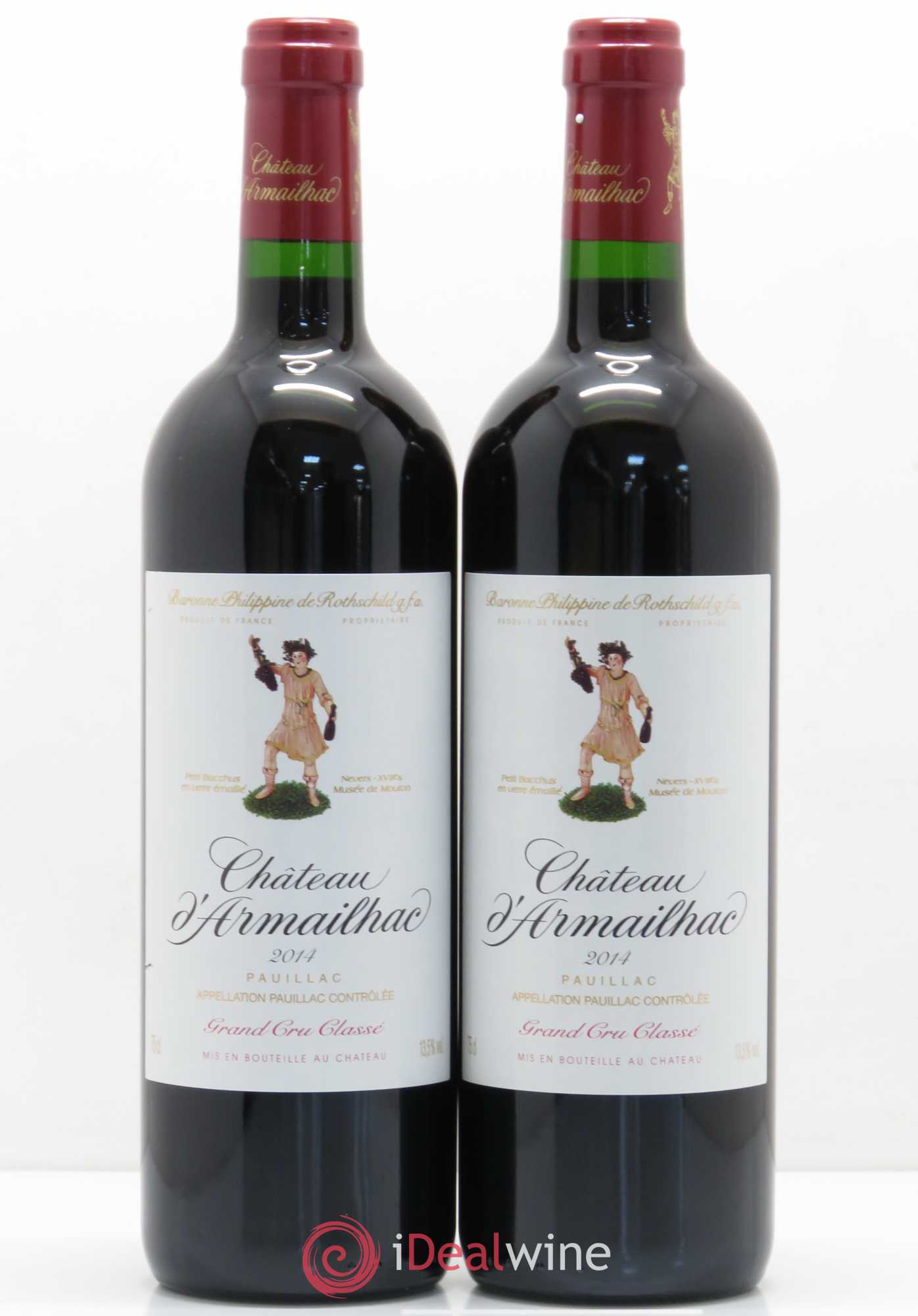 Château d' Armailhac - Mouton Baron(ne) Philippe 5ème Grand Cru Classé 2014 - Lot de 2 bouteilles - 0