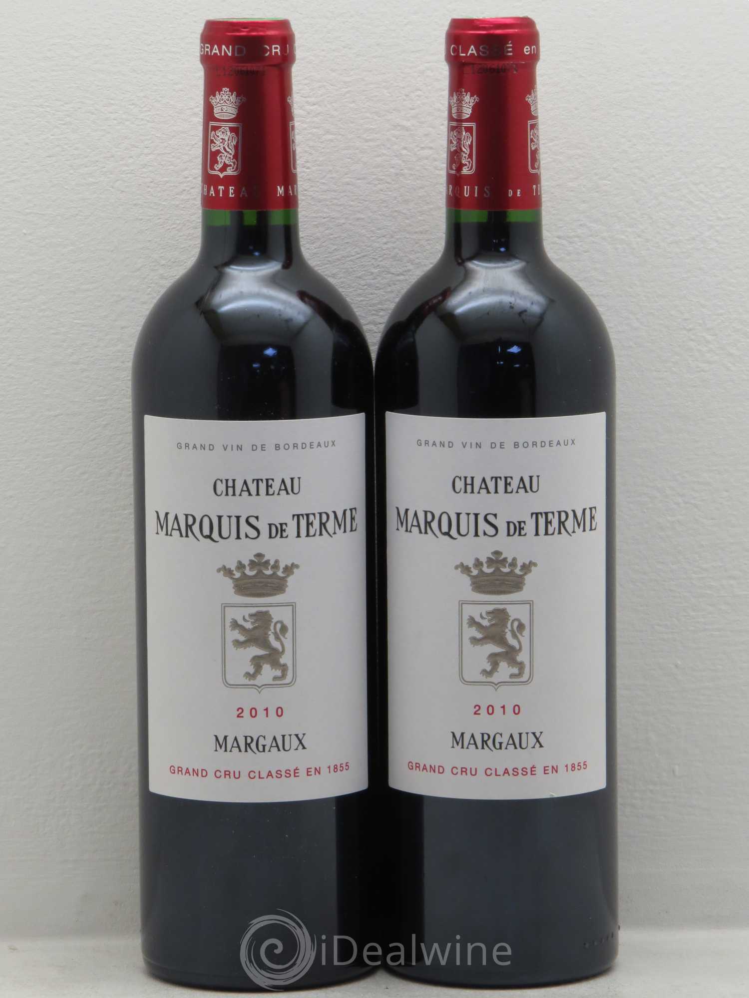 Château Marquis de Terme 4ème Grand Cru Classé 2010 - Lot de 2 bouteilles - 0