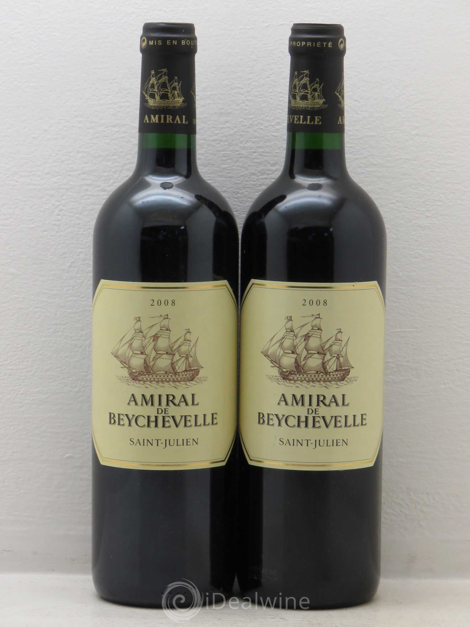 Amiral de Beychevelle Second Vin 2008 - Lot de 2 bouteilles - 0